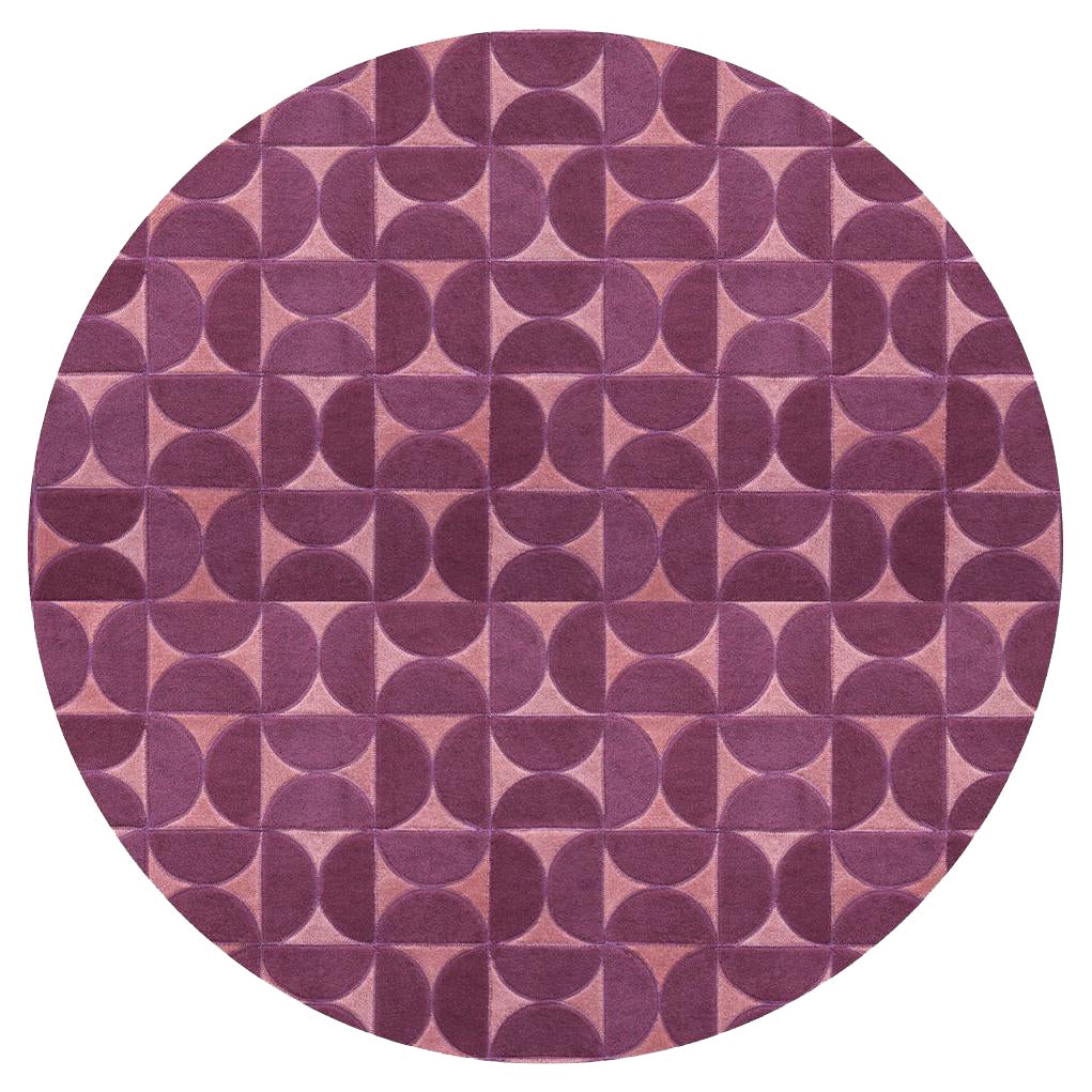 Tessalating Horizon Rond Personnalisable Nostalgic en Rose Moyen