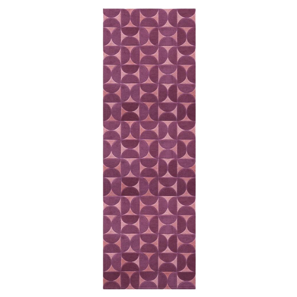 Tapis de couloir Horizon personnalisable Tessalating Nostalgic en rose Large