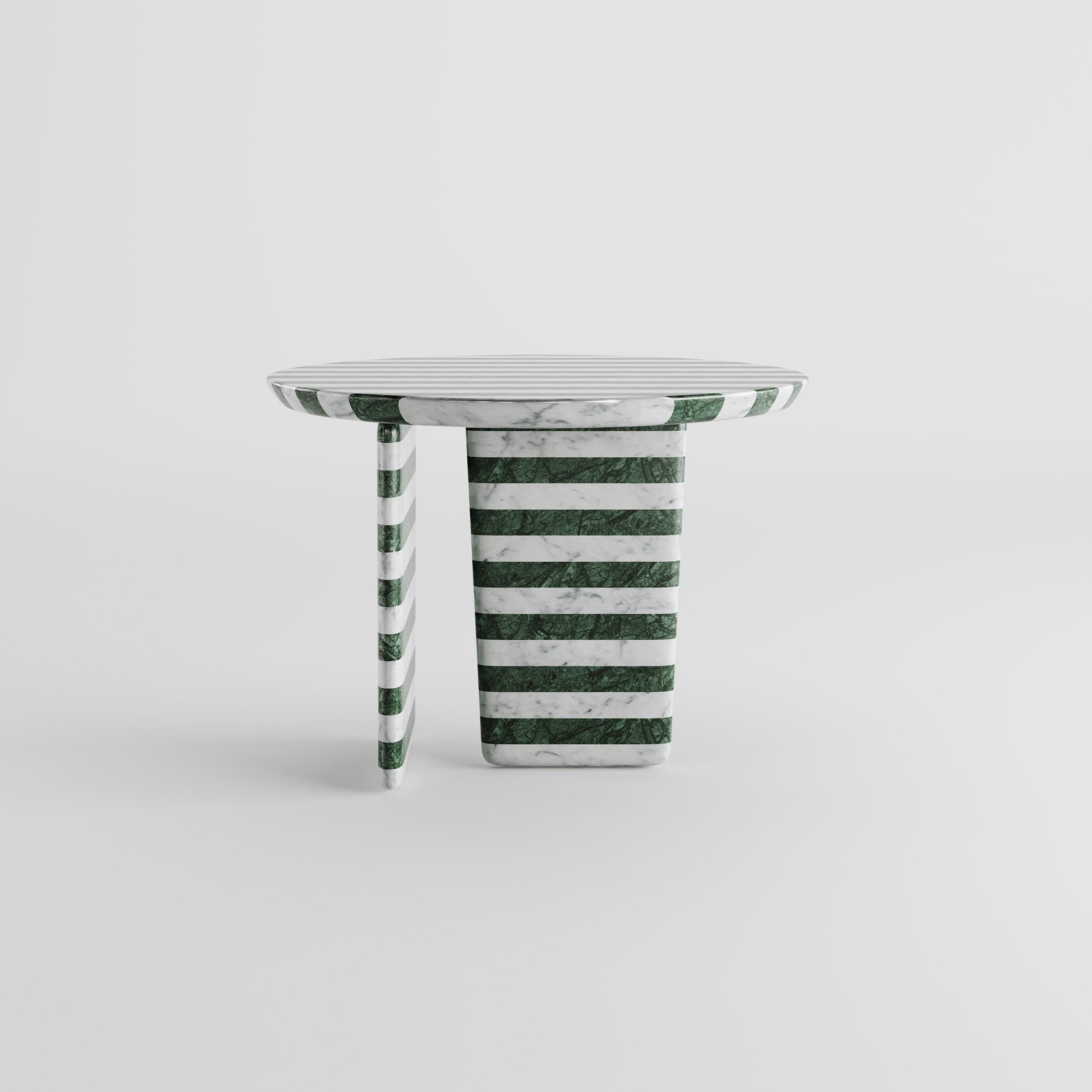 Hand-Carved Tesselate Marble Inlay Console For Sale