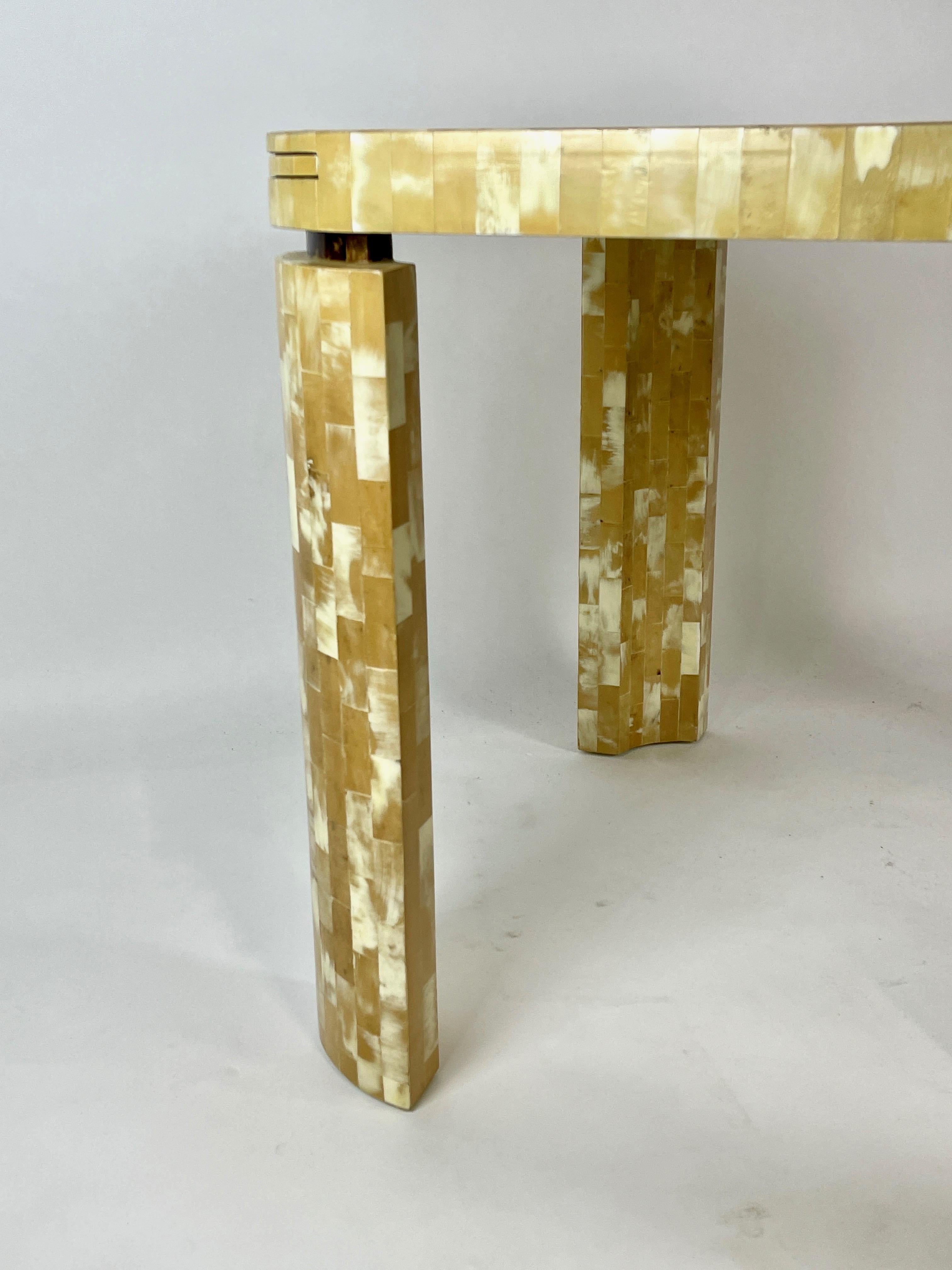 Tesselated Bone Square Game Table by Enrique Garcel Patchwork, Bogota, Columbia 4