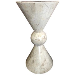 Tesselated Stone Side Table / Pedestal by Marquis of Beverly Hills