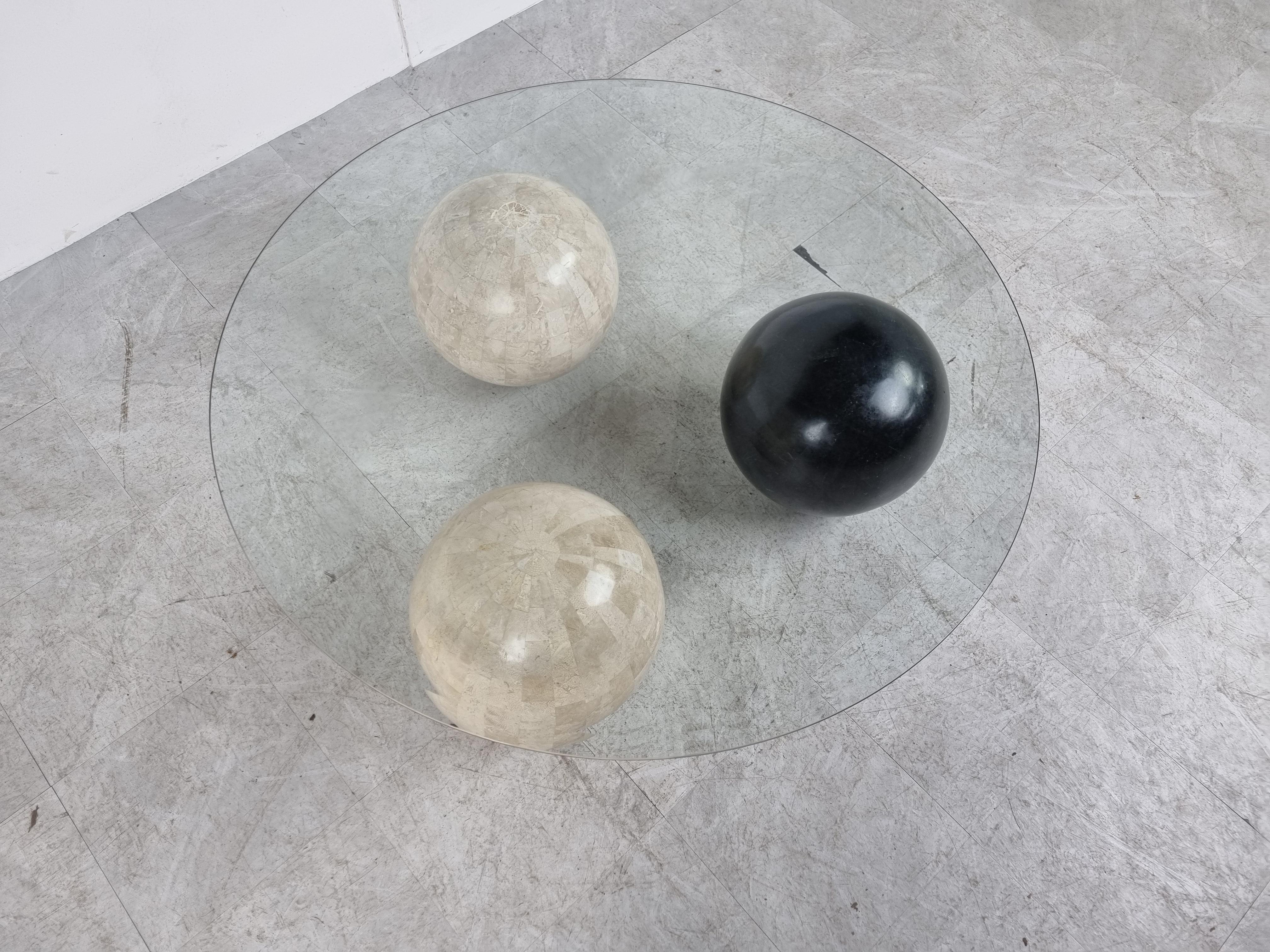 Late 20th Century Tesselated Stone Sphere Coffee Table, 1980s 