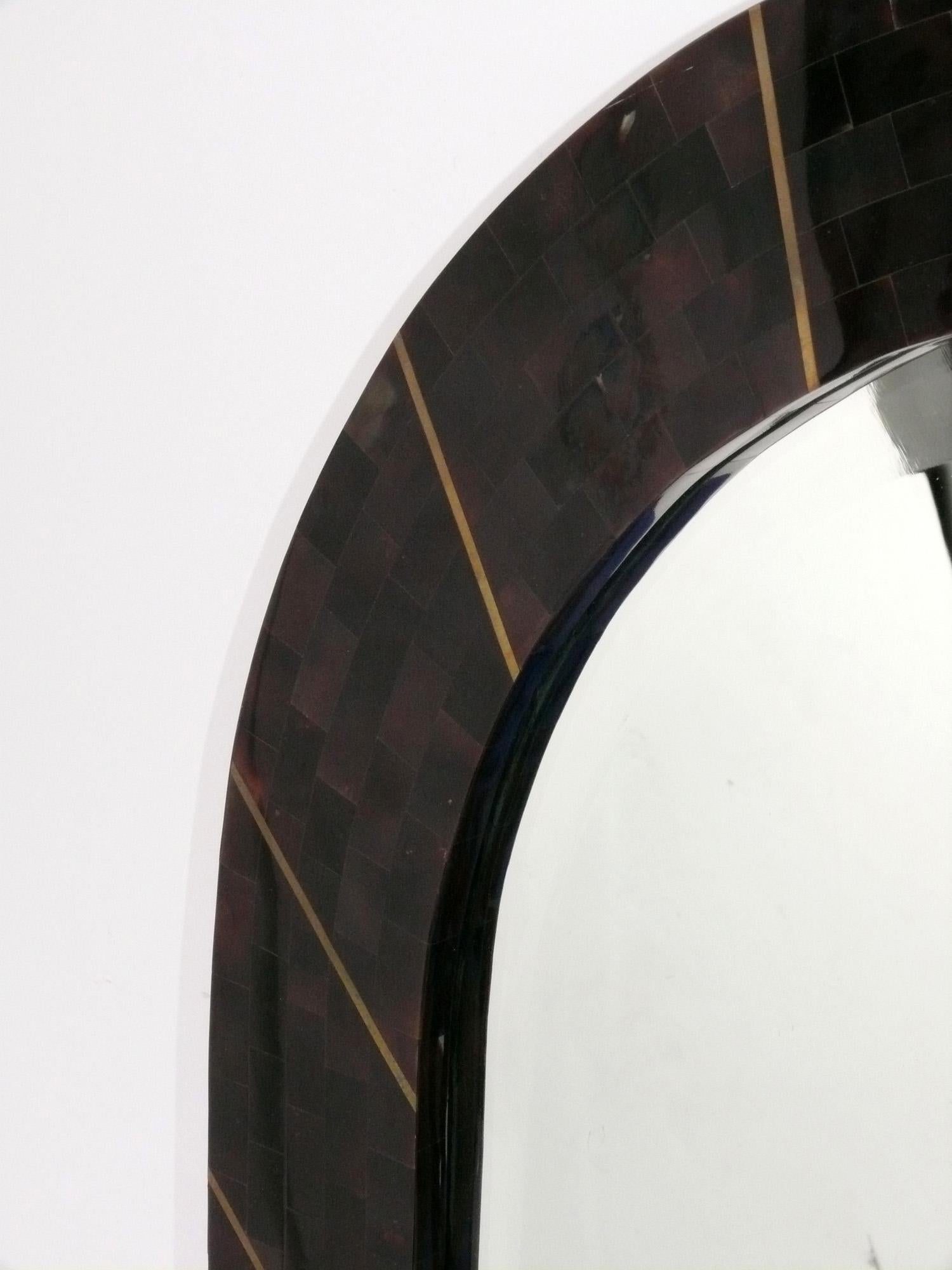 Tessellated Arched Mirror in the Stye of Karl Springer 43.25