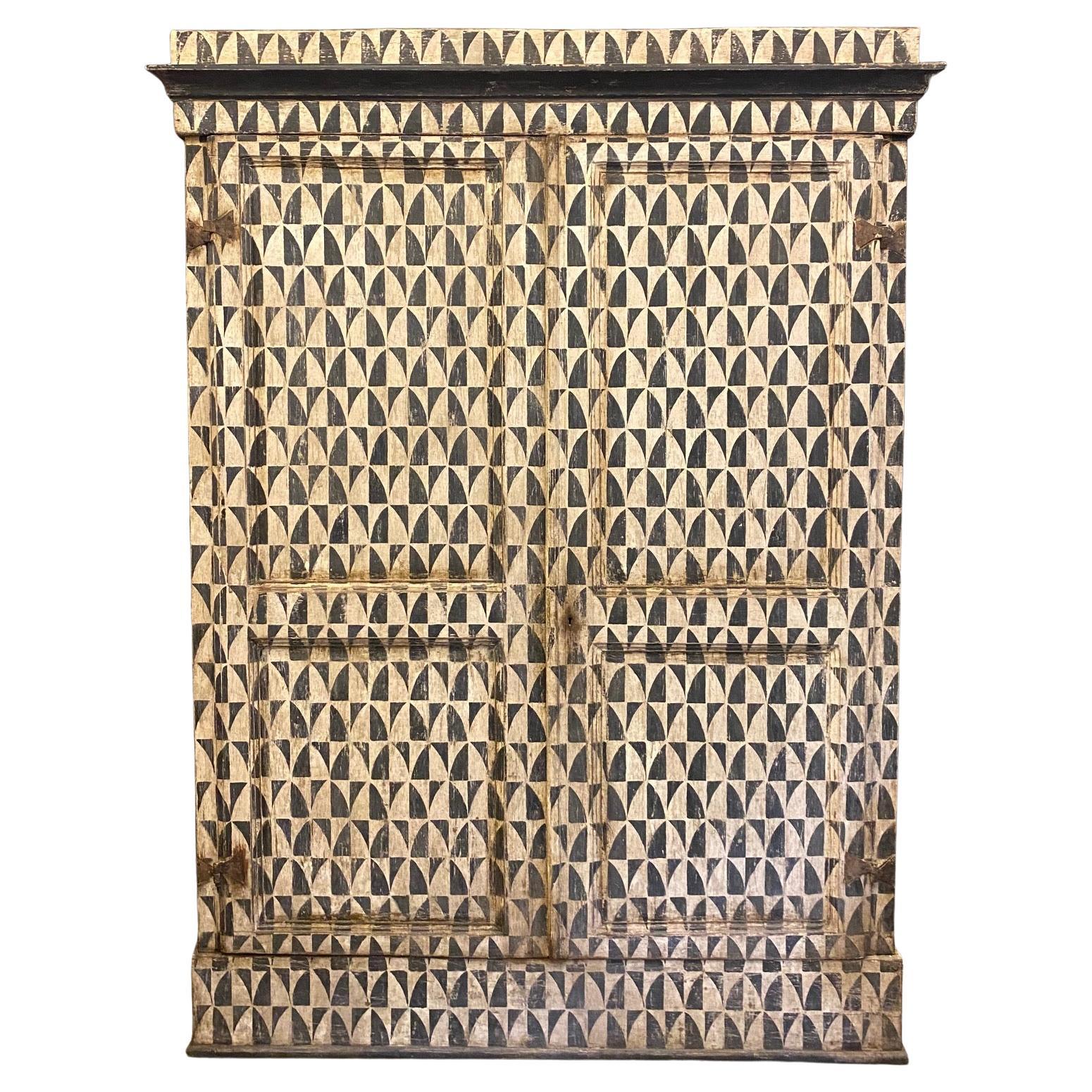 Tessellated Black and White Cabinet, Italy, 19th Century