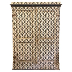 Antique Tessellated Black and White Cabinet, Italy, 19th Century