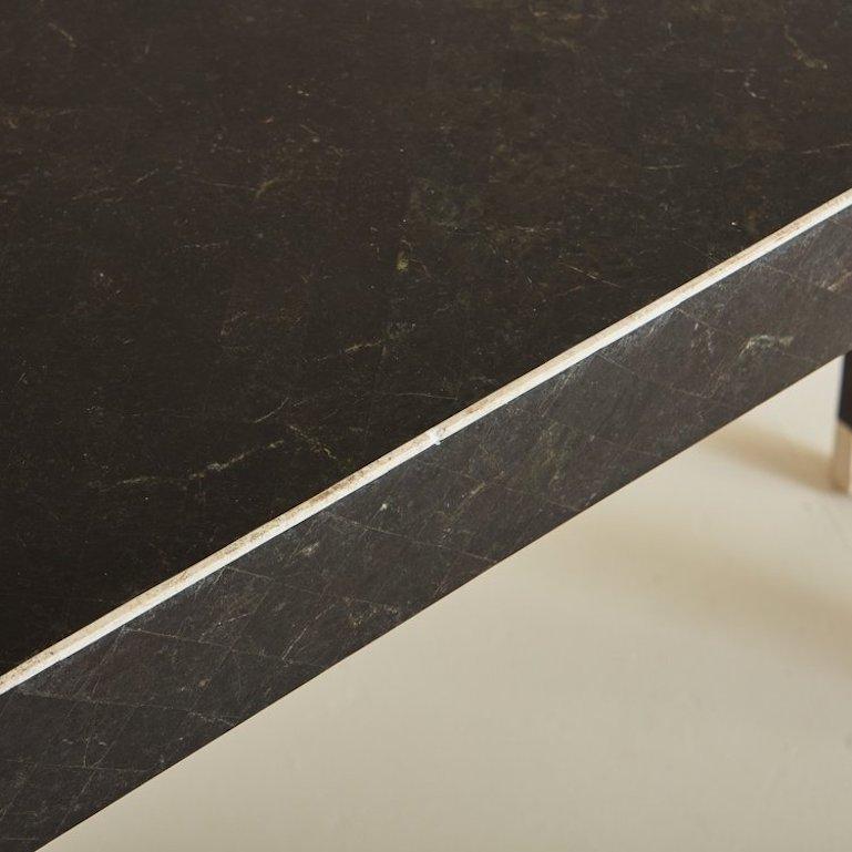 Tessellated Black Marble Console Table by Maitland Smith, 1980s 4
