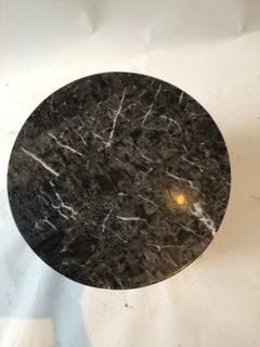 Tessellated Black Marble Drum Table