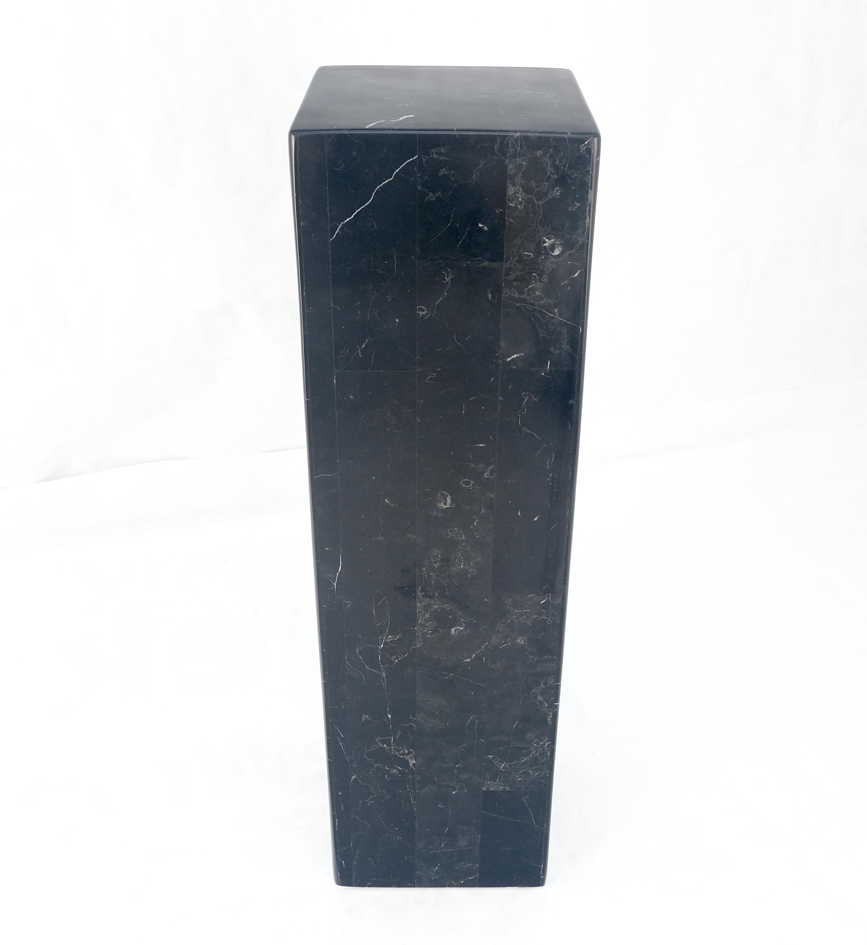 Veneer Tessellated Black Marble Square 36