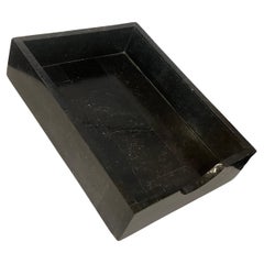 Plateau de bureau tessellé en marbre noir et pierre