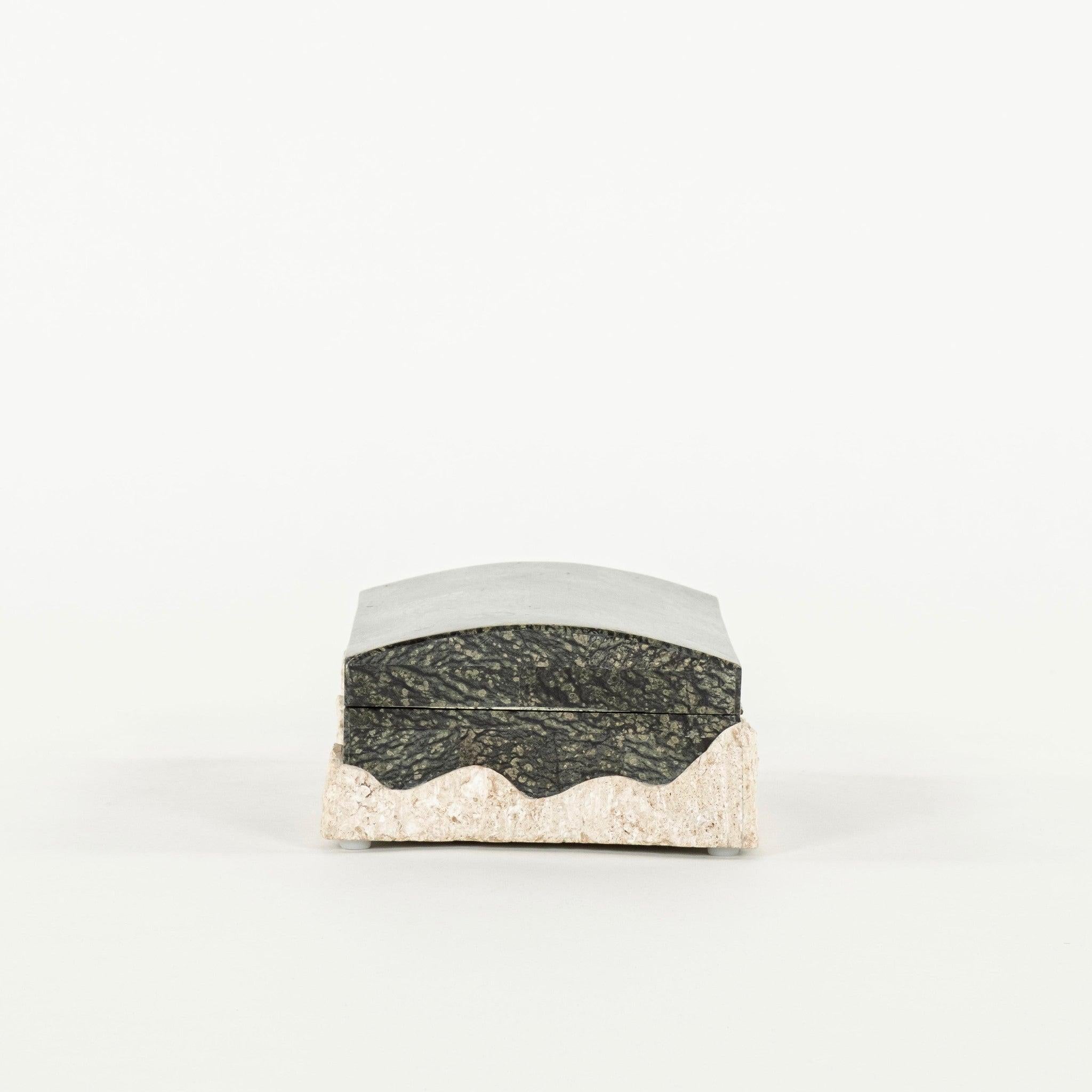 Tessellated Black Stone Box For Sale 2