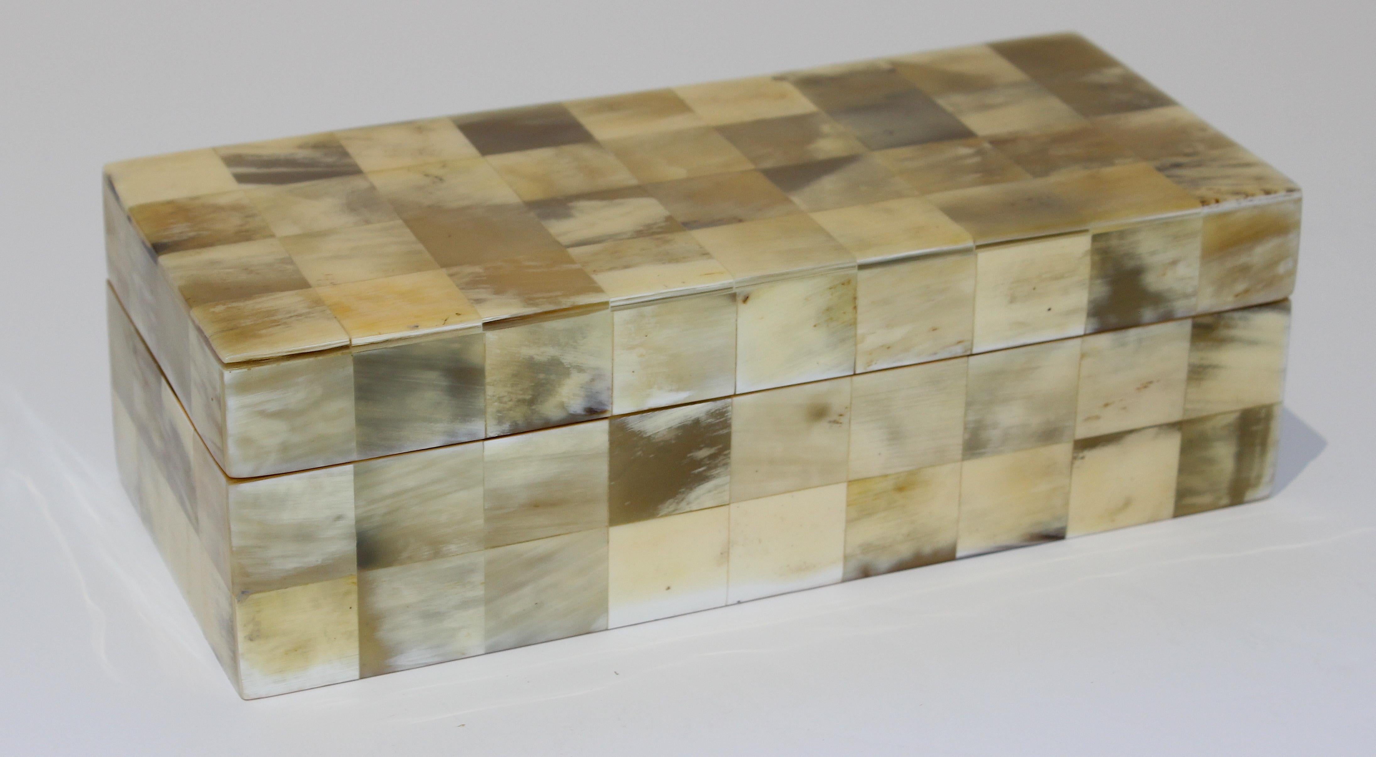 Modern Tessellated Bone Box Style of Enrique Garcel For Sale