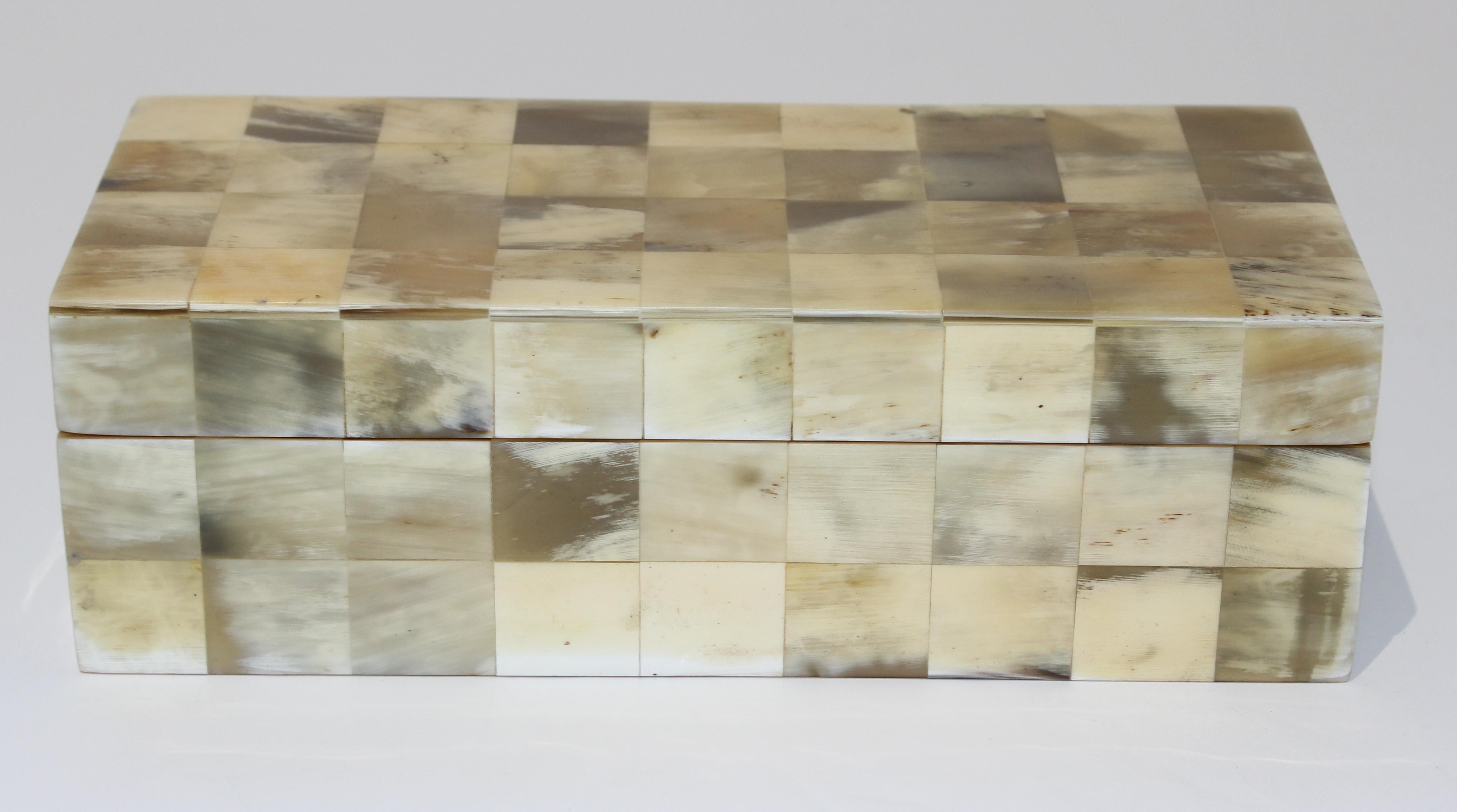 Modern Tessellated Bone Box Style of Enrique Garcel For Sale