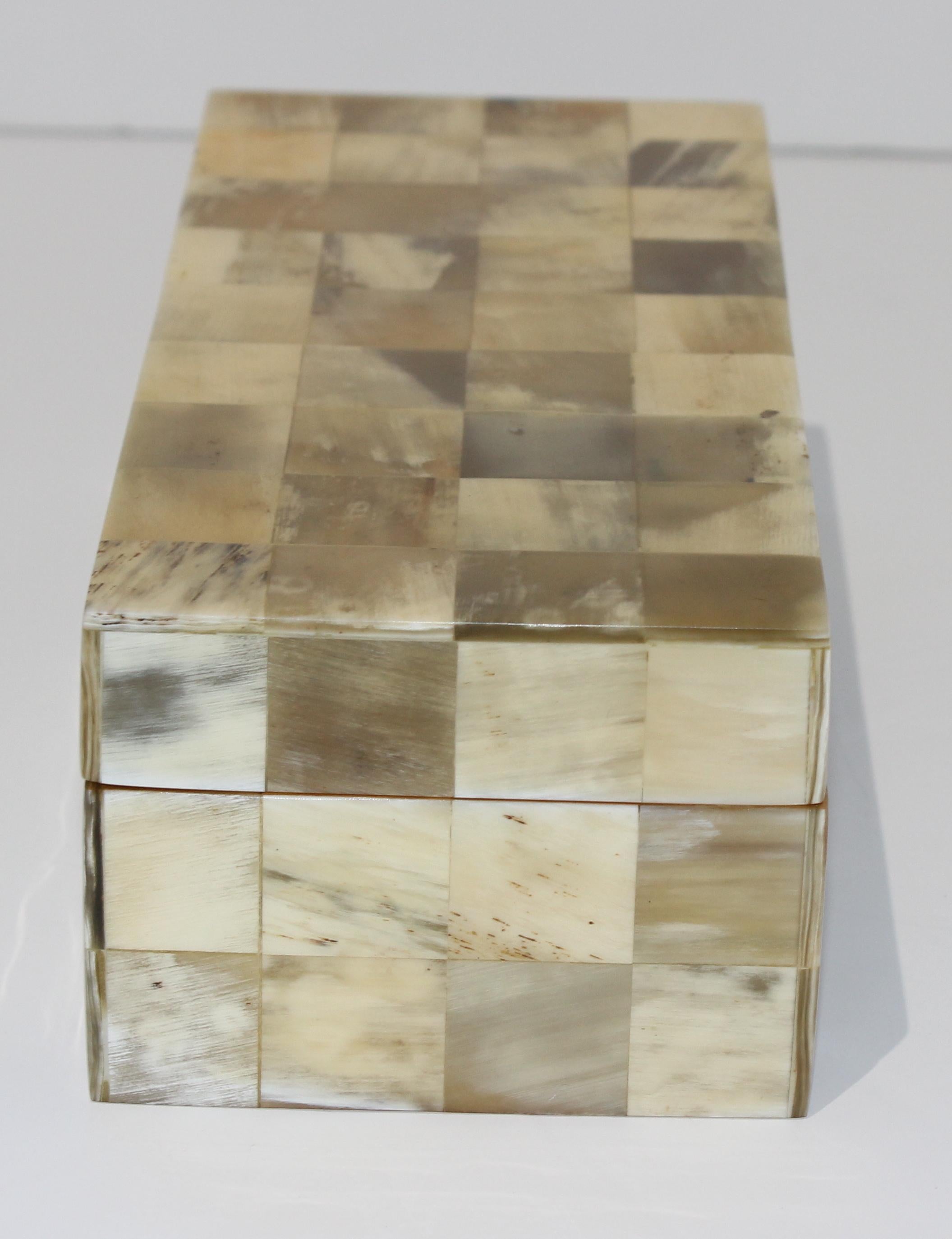 Hand-Crafted Tessellated Bone Box Style of Enrique Garcel For Sale