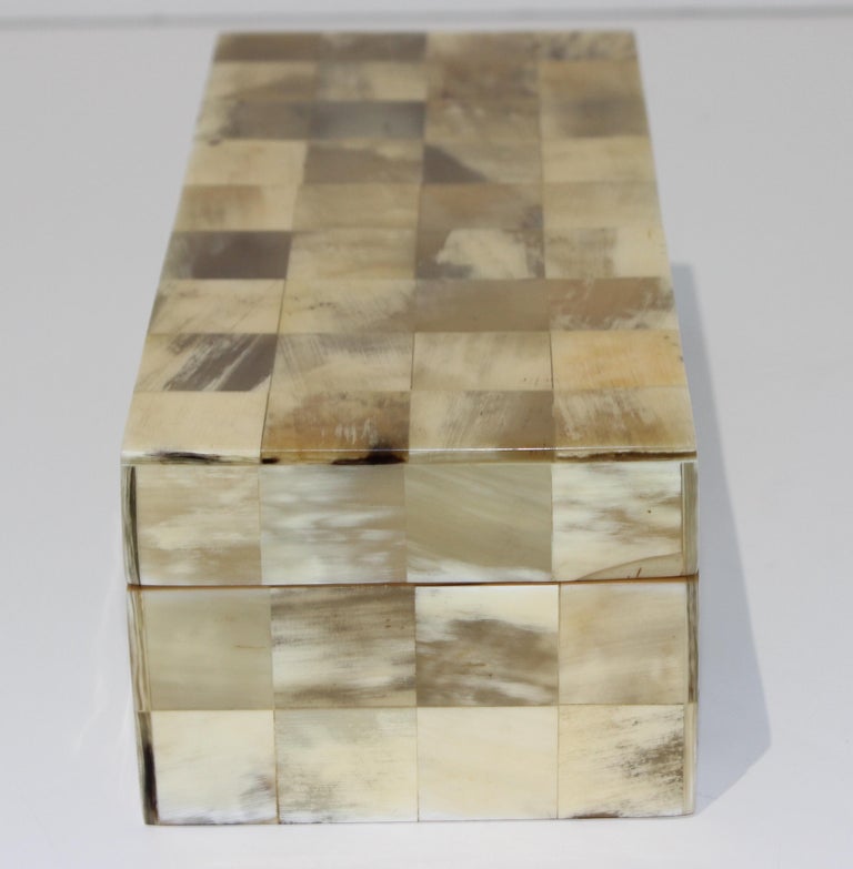 20th Century Tessellated Bone Box Style of Enrique Garcil For Sale