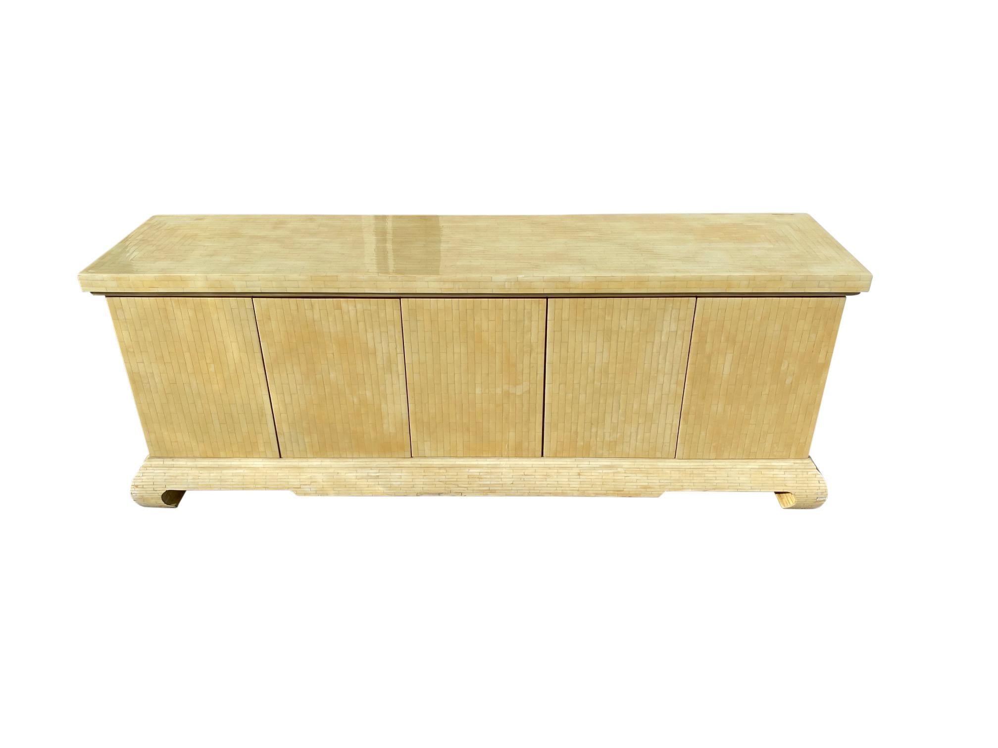 Tessellated bone cabinet credenza cabinet sideboard.