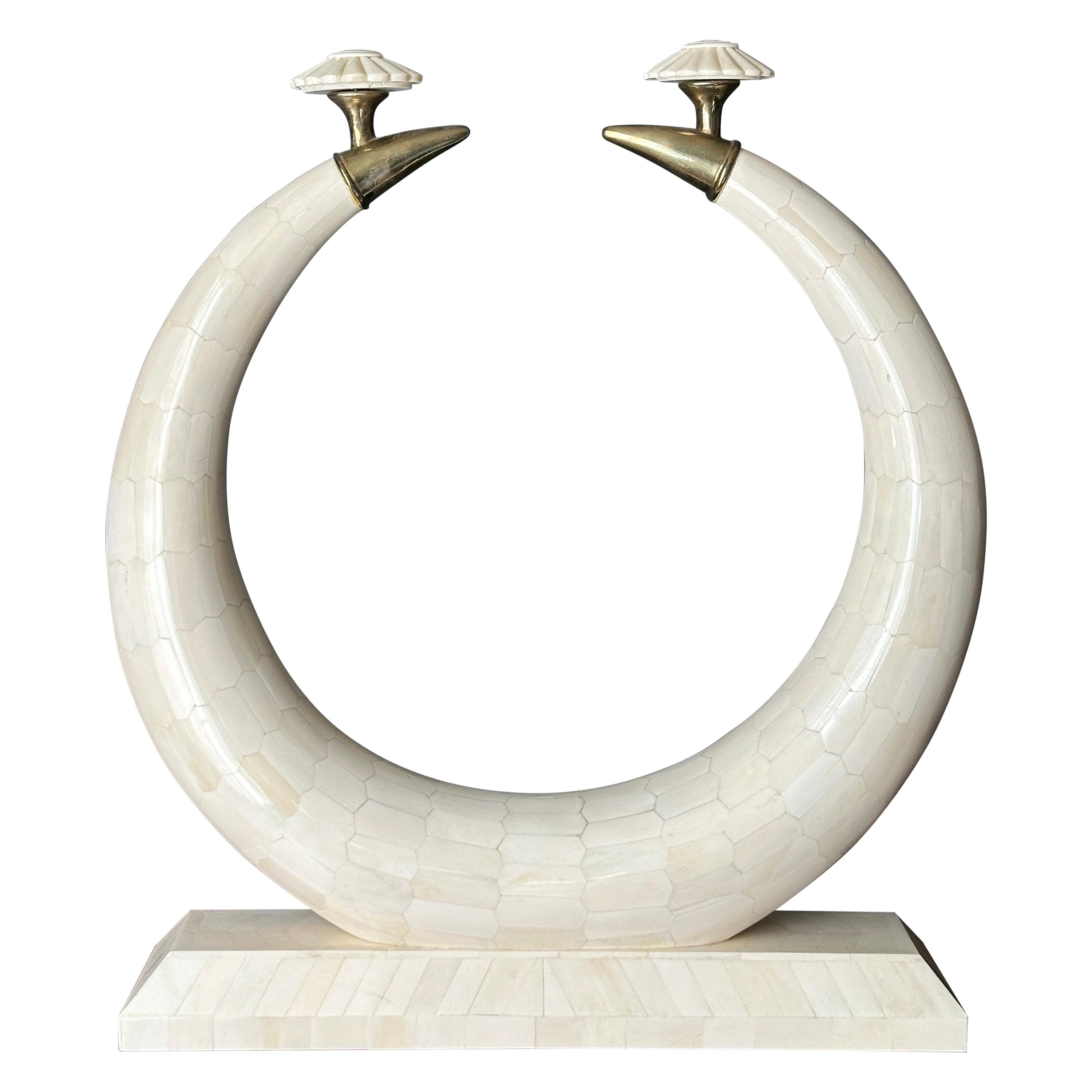 Tessellated Bone Faux Tusks
