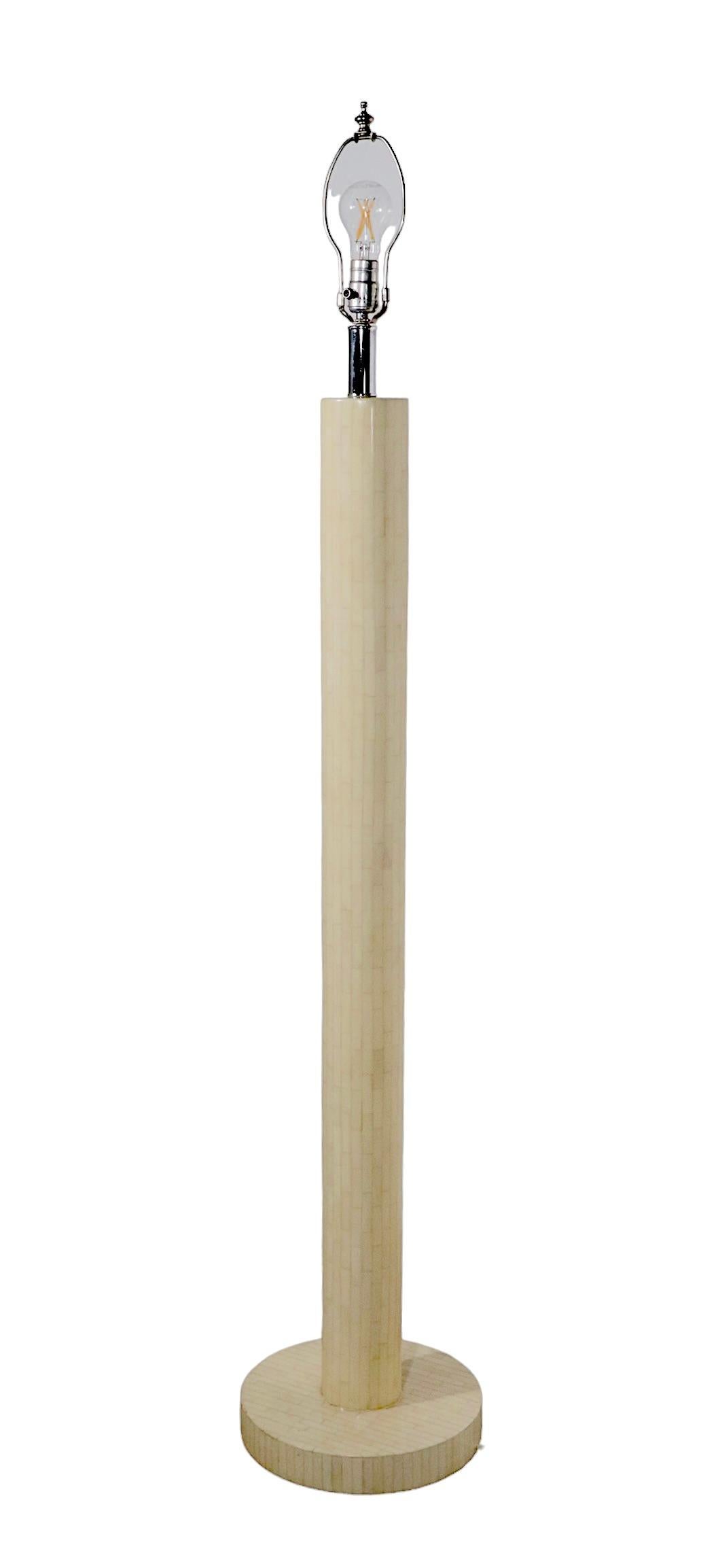 20th Century Tessellated Bone Floor Lamp Possibly Enrique Garcel For Sale
