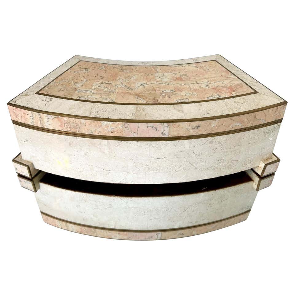 Green Mosaic Penshell Box with Brass Accent by Maitland Smith For Sale ...