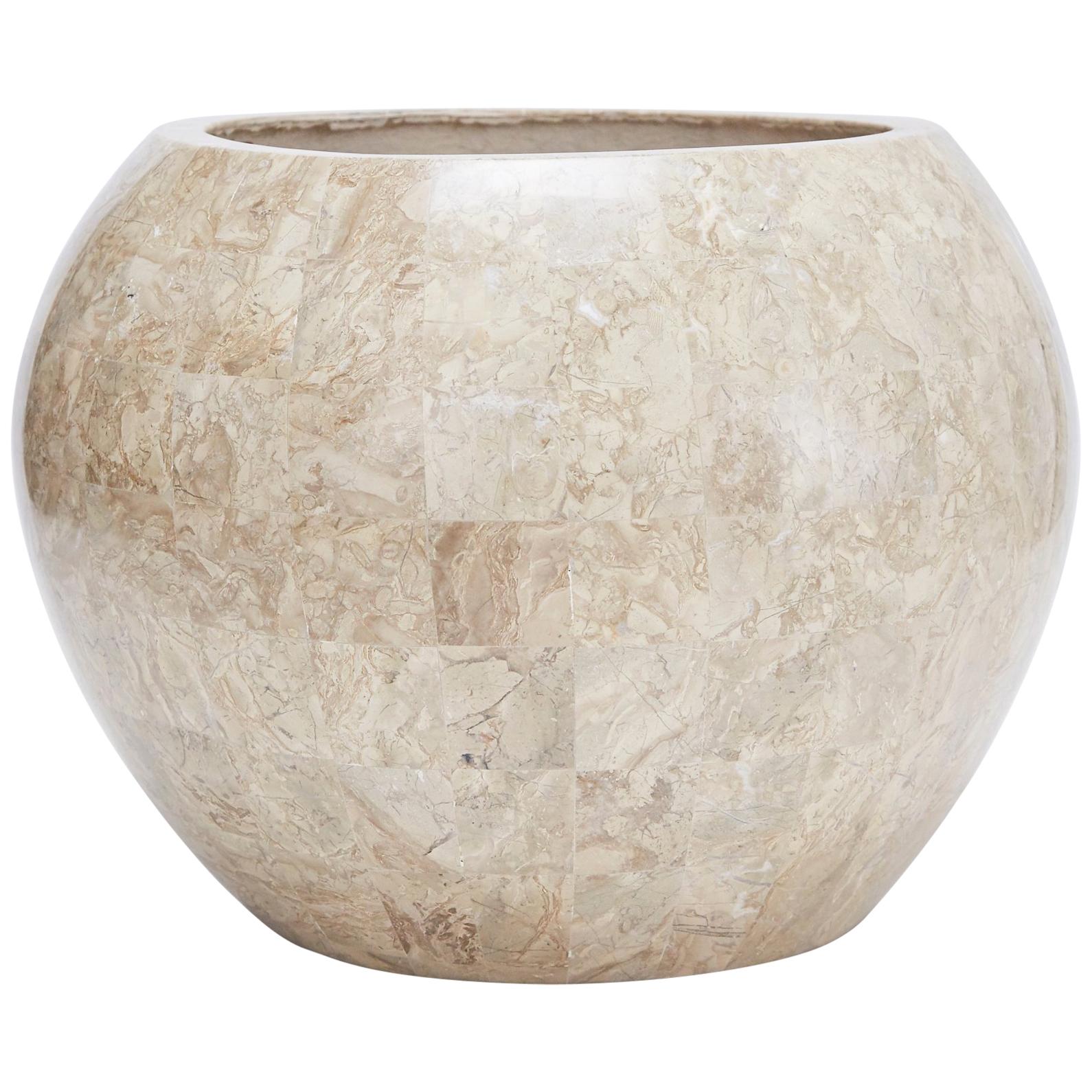 Tessellated Cantor Stone "Bombay" Planter, 1990s For Sale