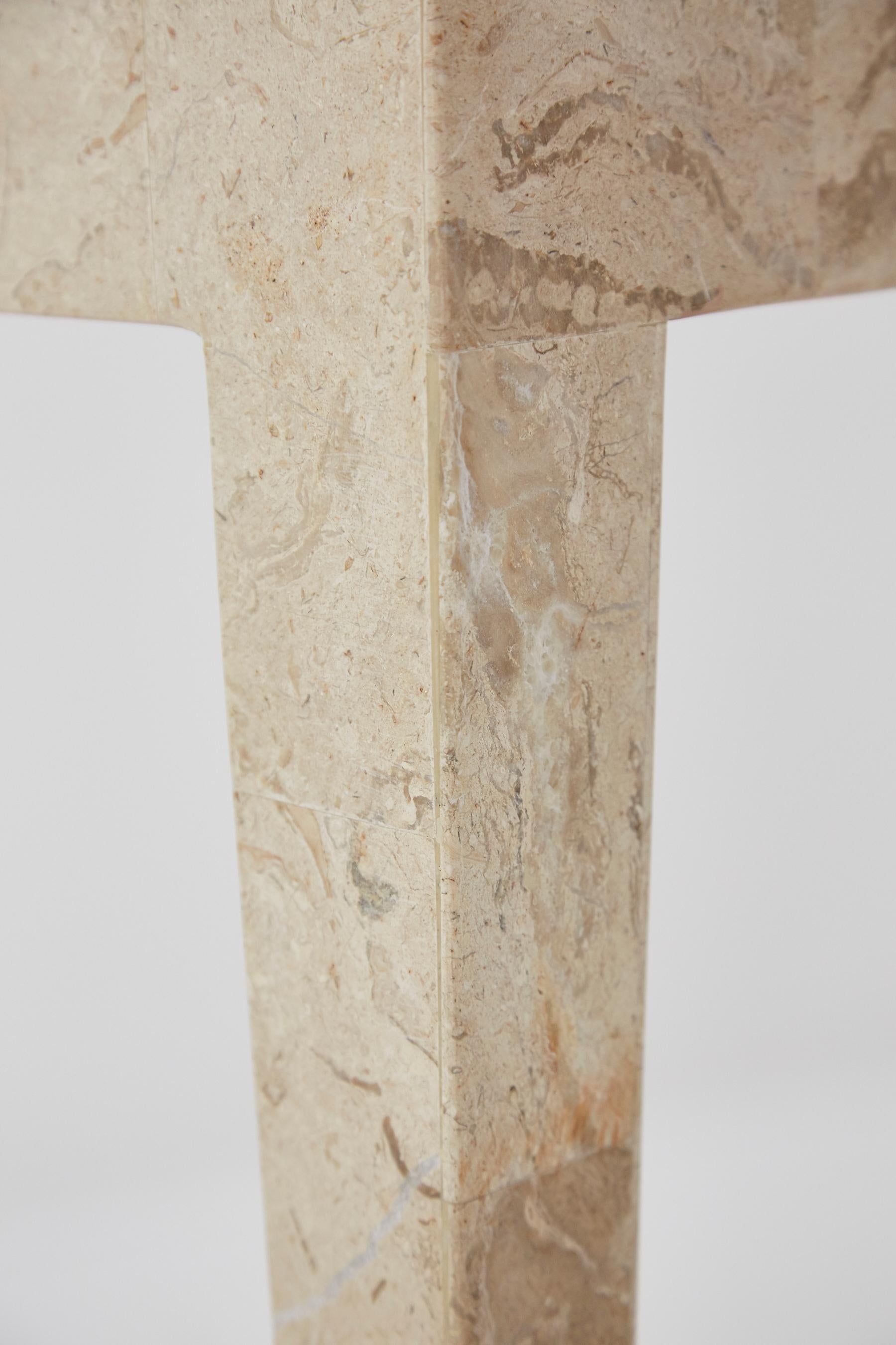 Inlay Tessellated Cantor Stone Cube Side Table, 1990s