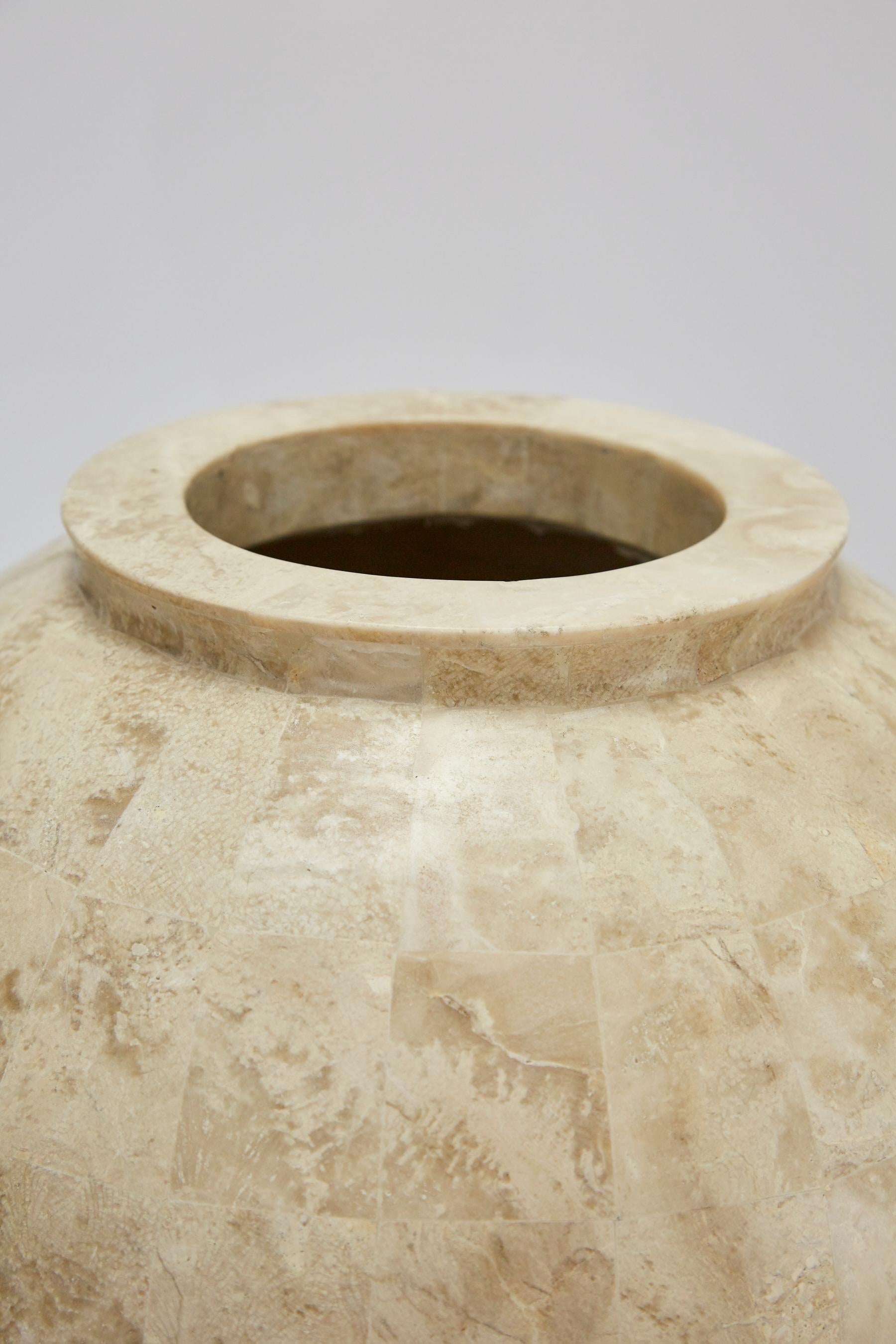 Fin du 20e siècle Pot à Mango en pierre de cantor tessellée, années 1990 en vente