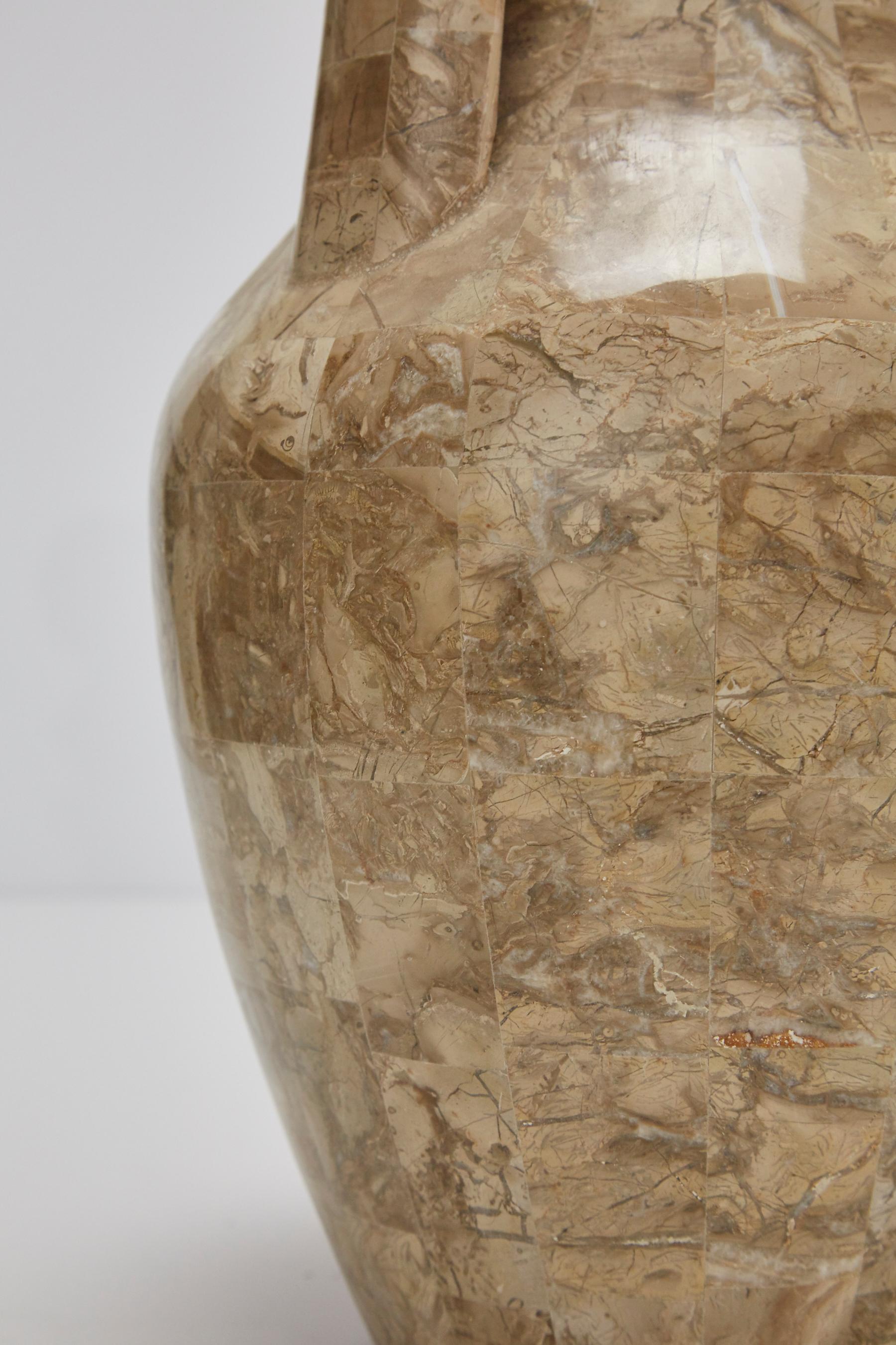 Late 20th Century Tessellated Cantor Stone Mesopotamia Jug Vase, 1990s For Sale