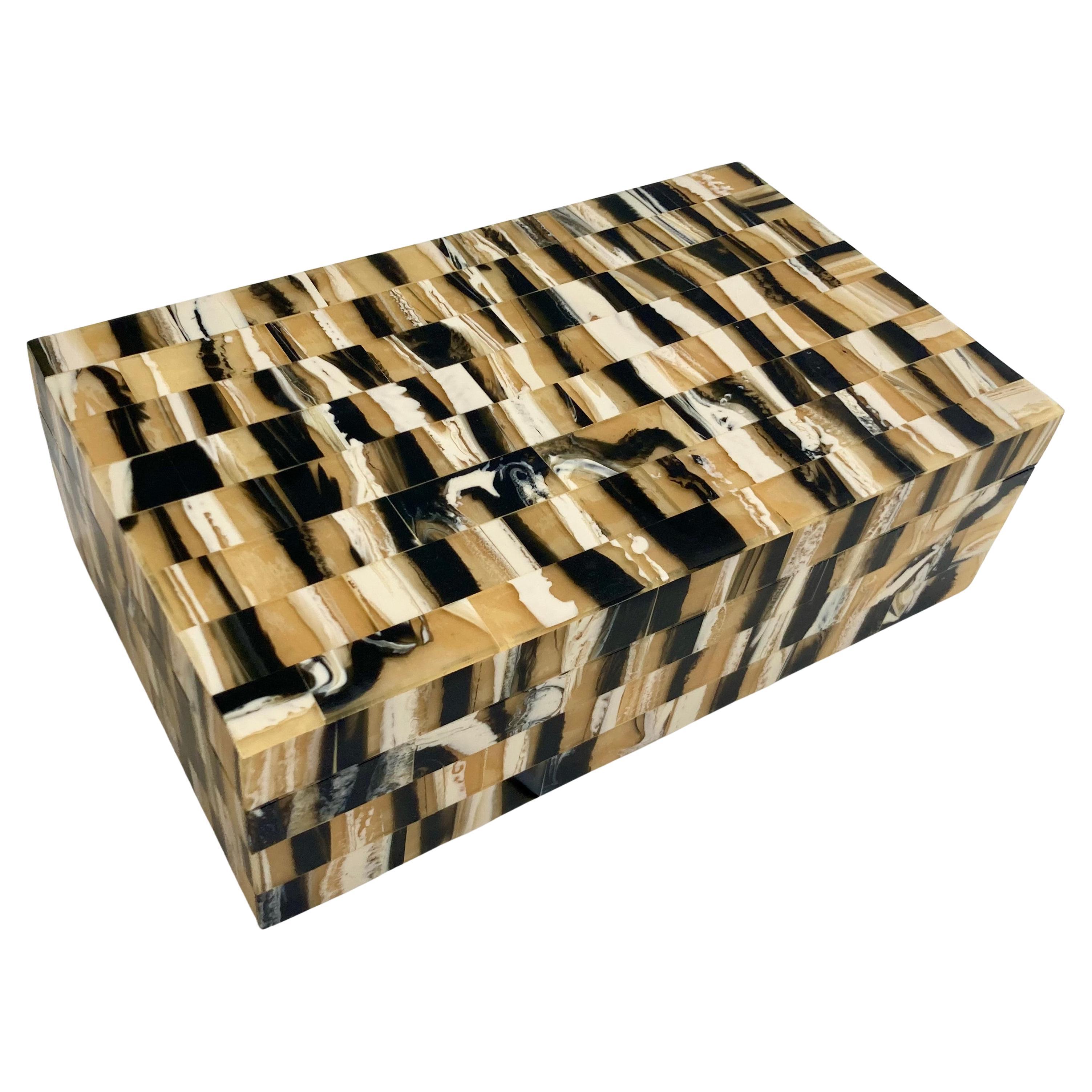 Tessellated Faux Horn Covered Box