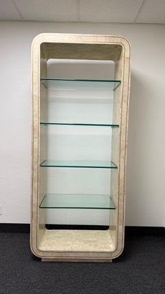 Tessellated Fossil Stone and Brass Inlay Etagere by Maitland-Smith