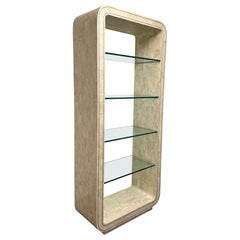 Tessellated Fossil Stone and Brass Inlay Etagere by Maitland-Smith