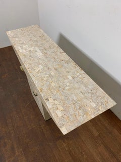 Tessellated Fossil Stone Console or Altar Table in the Manner of Mailtand Smith