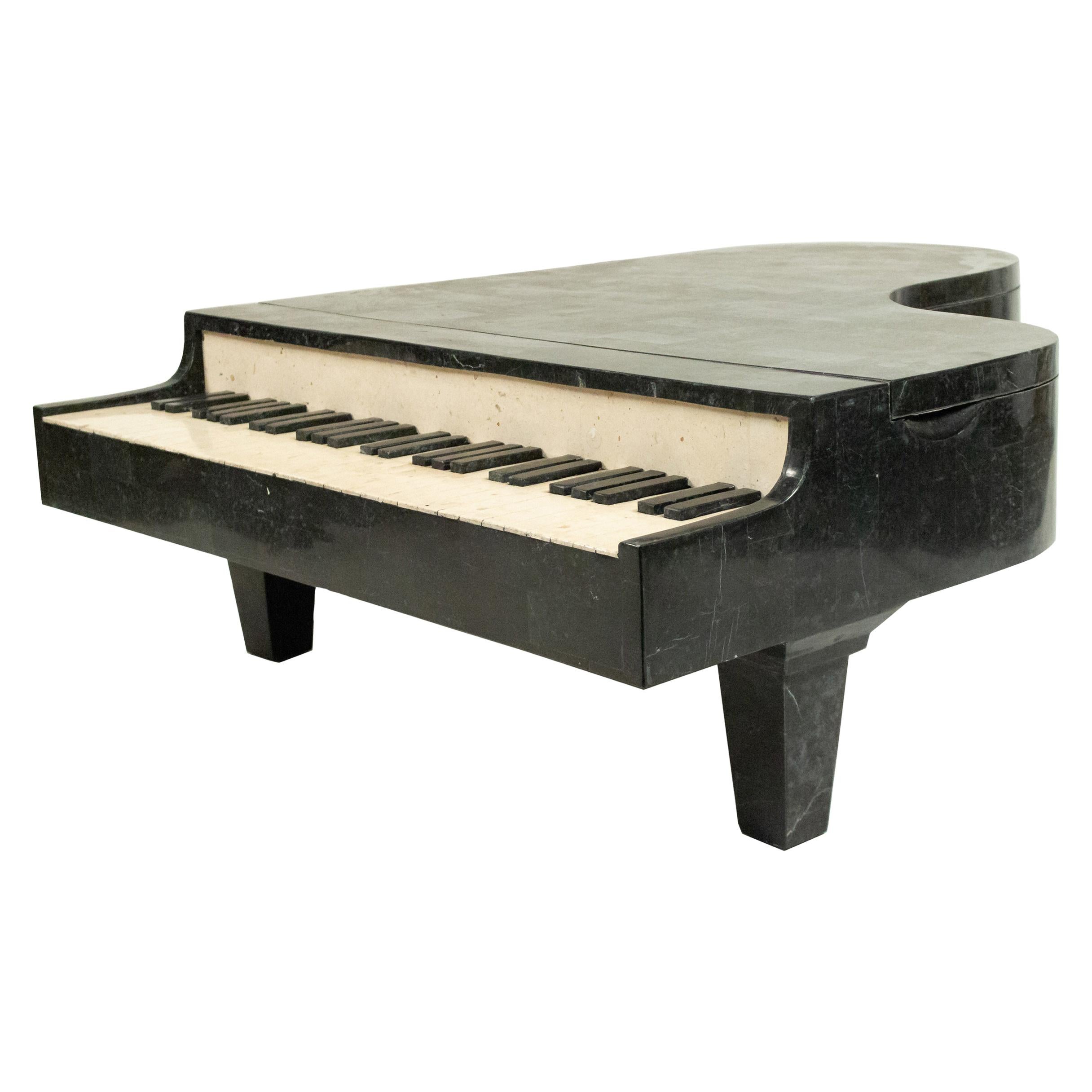 Tessellated Hardstone Piano Shaped Coffee Table For Sale