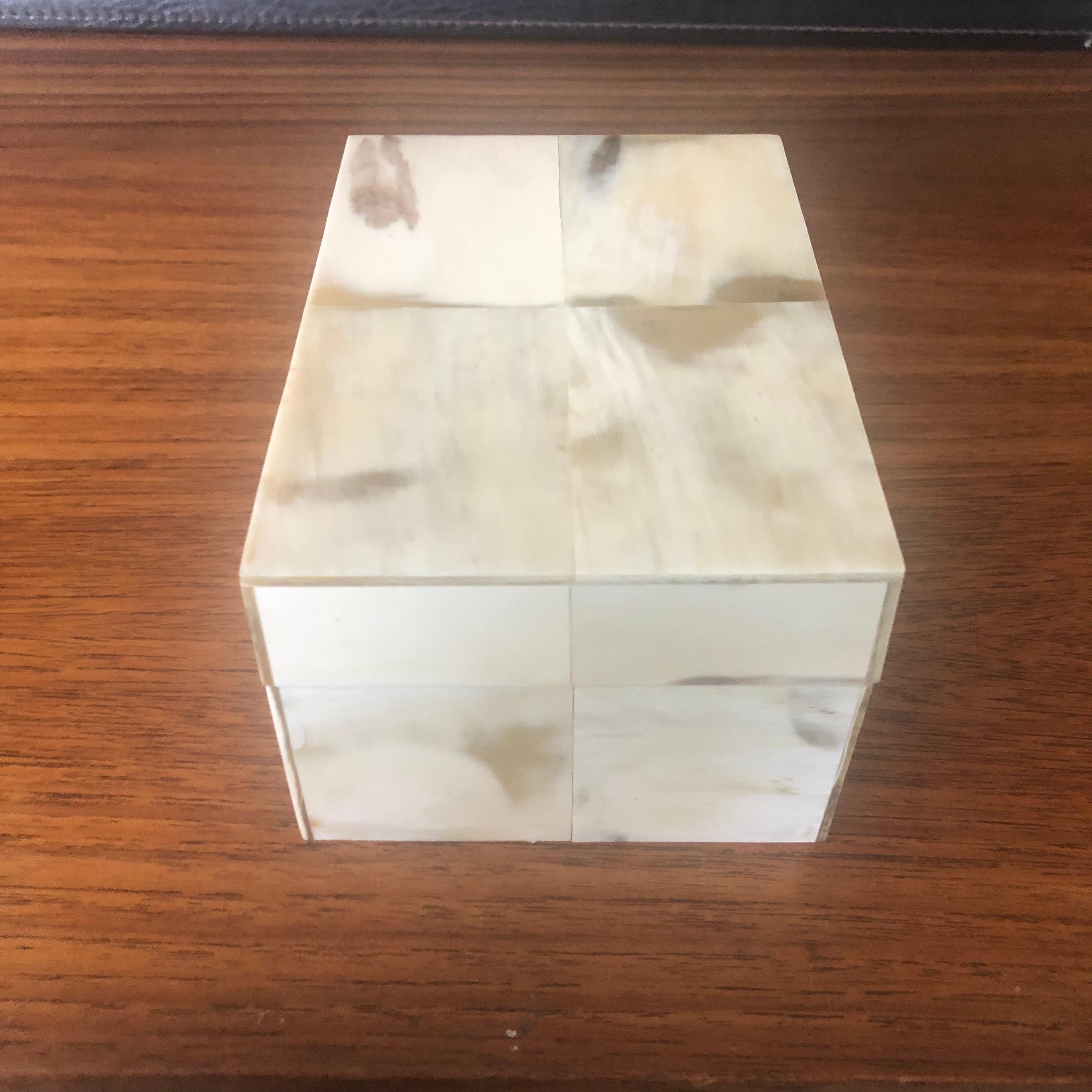 North American Tessellated Horn and Cedar Wood Box For Sale