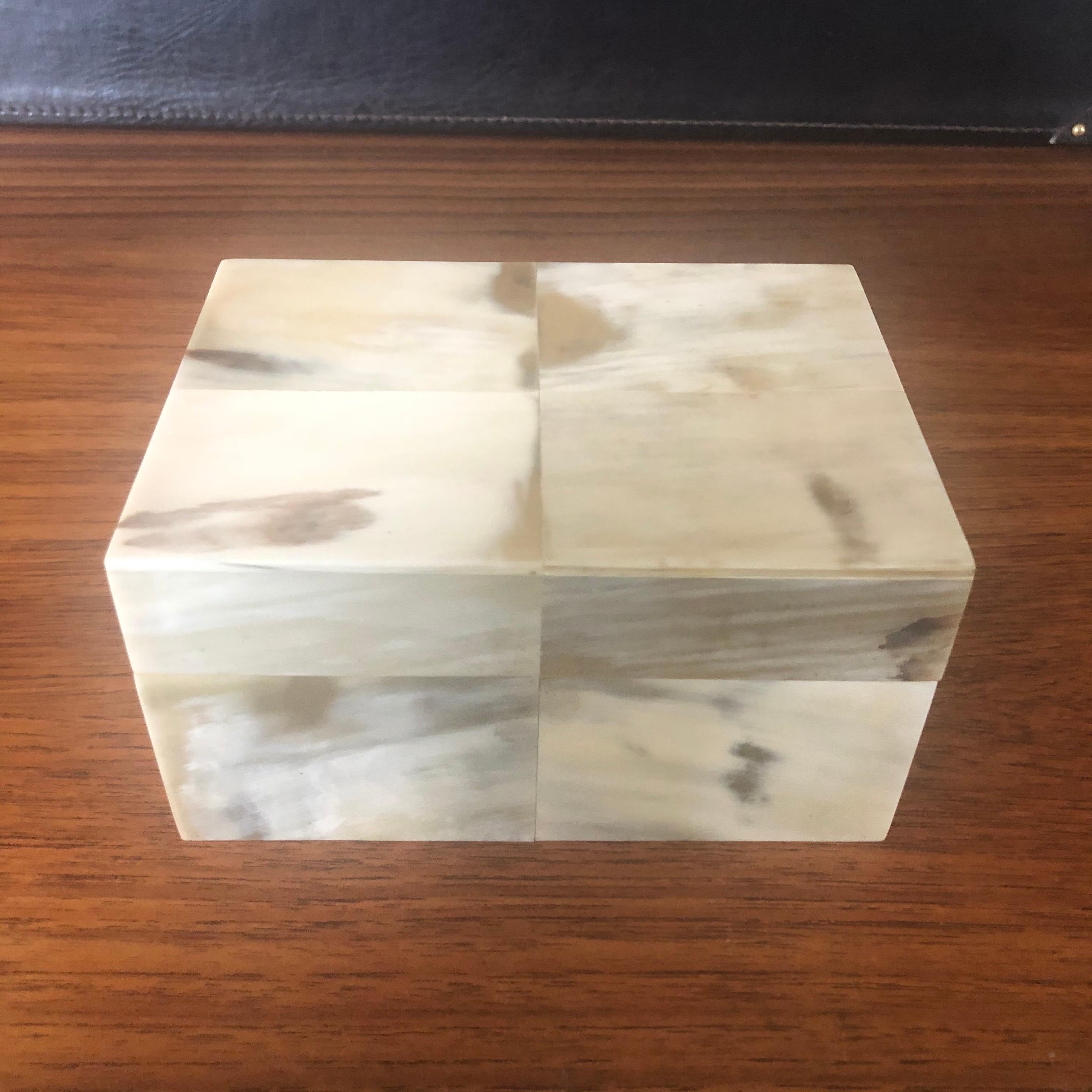 Tessellated Horn and Cedar Wood Box In Good Condition For Sale In San Diego, CA
