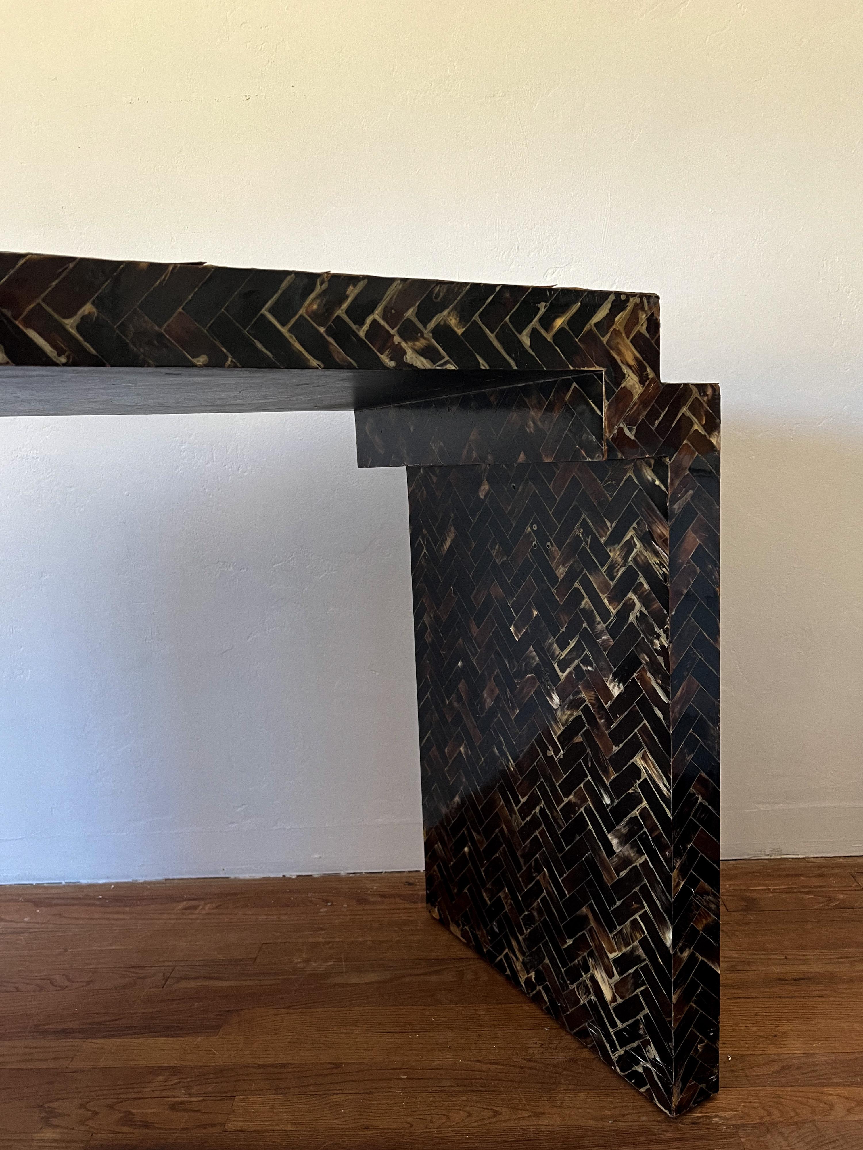 Tessellated Horn Console Table in the Style of Enrique Garcel 6