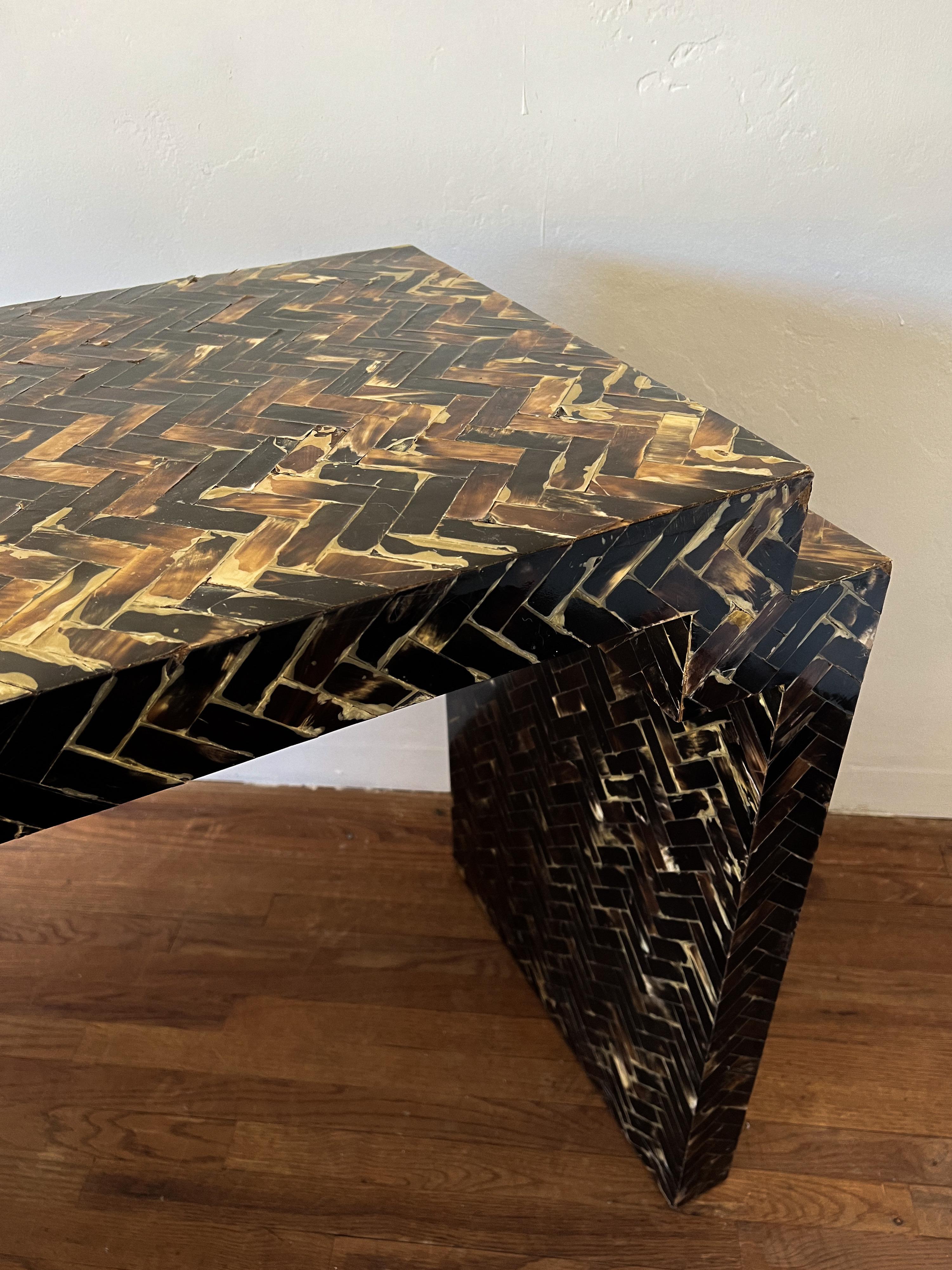 Tessellated Horn Console Table in the Style of Enrique Garcel 7