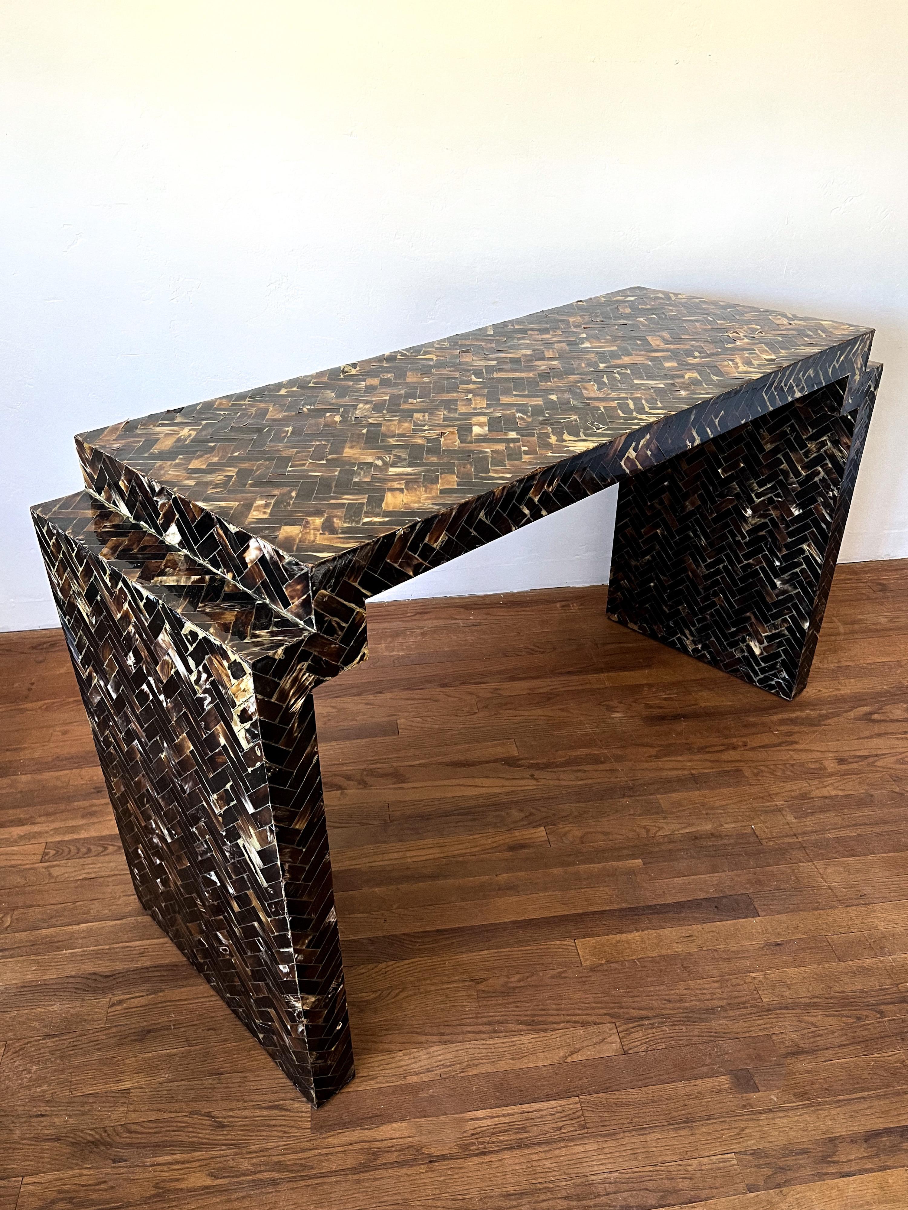 Tessellated Horn Console Table in the Style of Enrique Garcel 8