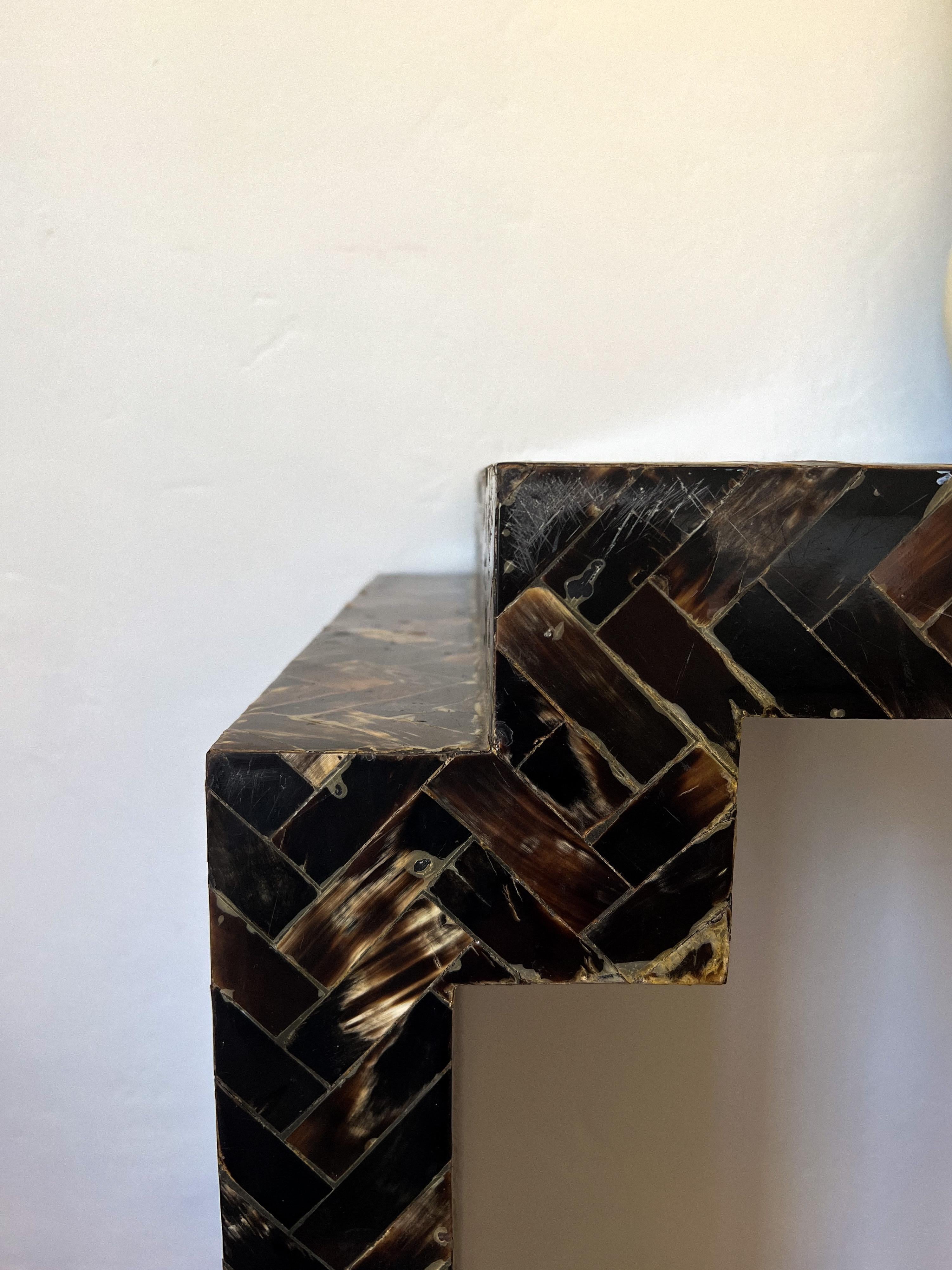 Late 20th Century Tessellated Horn Console Table in the Style of Enrique Garcel