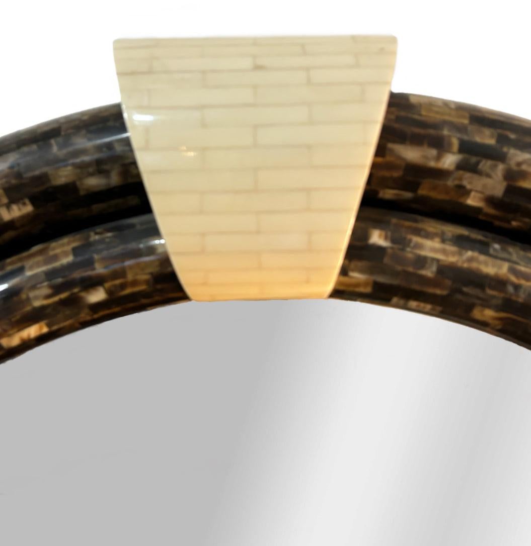 Tessellated Horn Console Table with Matching Mirror For Sale 4