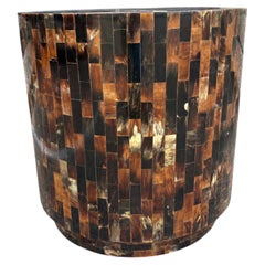 Tessellated Horn Drum Table