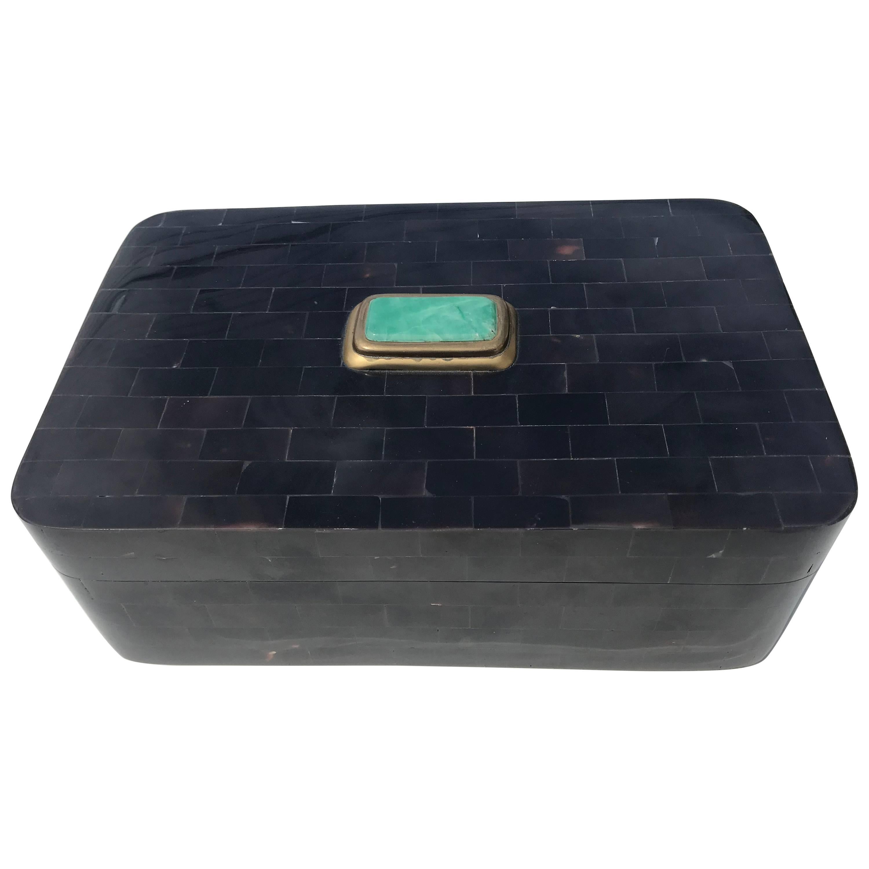 Tessellated Horn Jewelry Box by Maitland-Smith