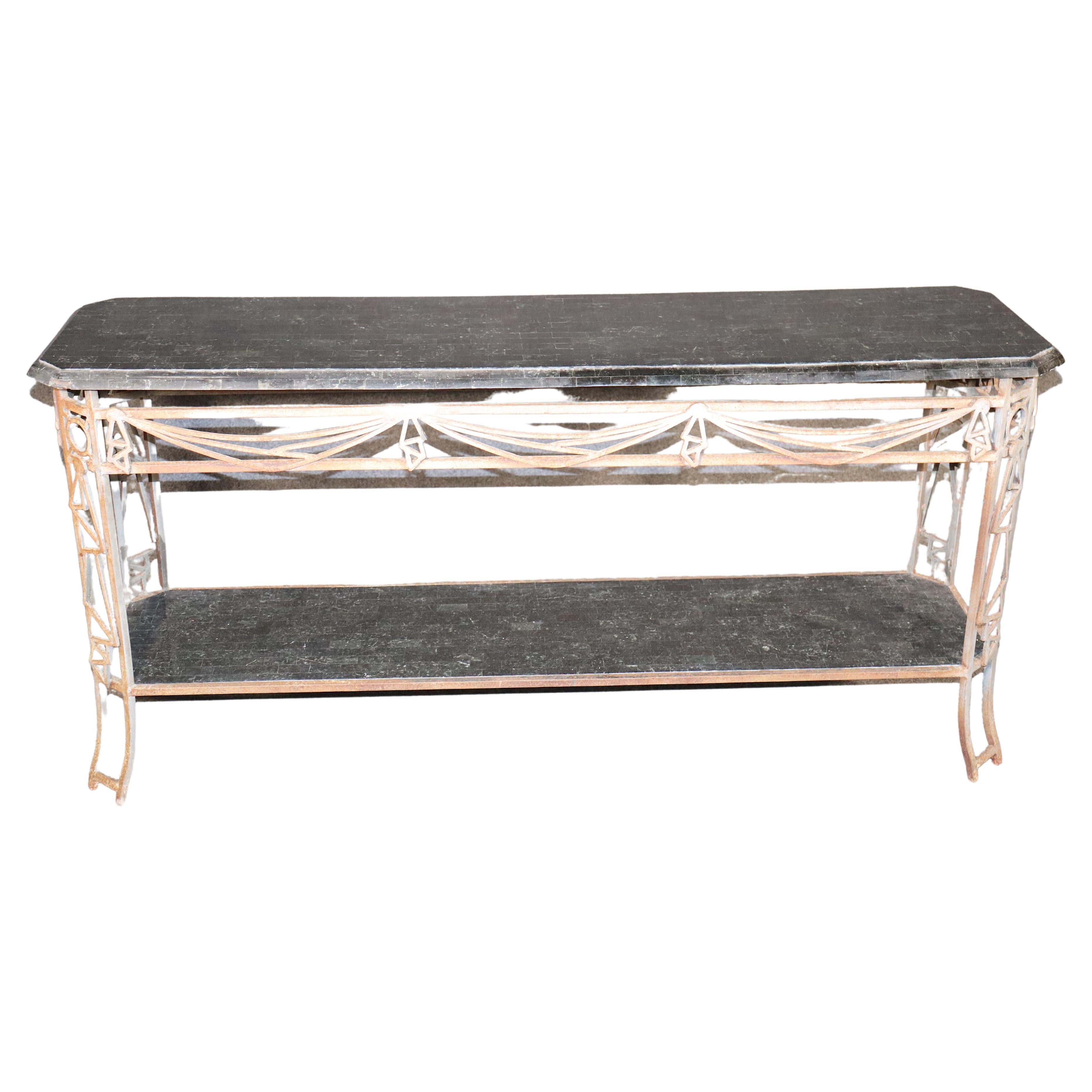 Tessellated Iron Console For Sale