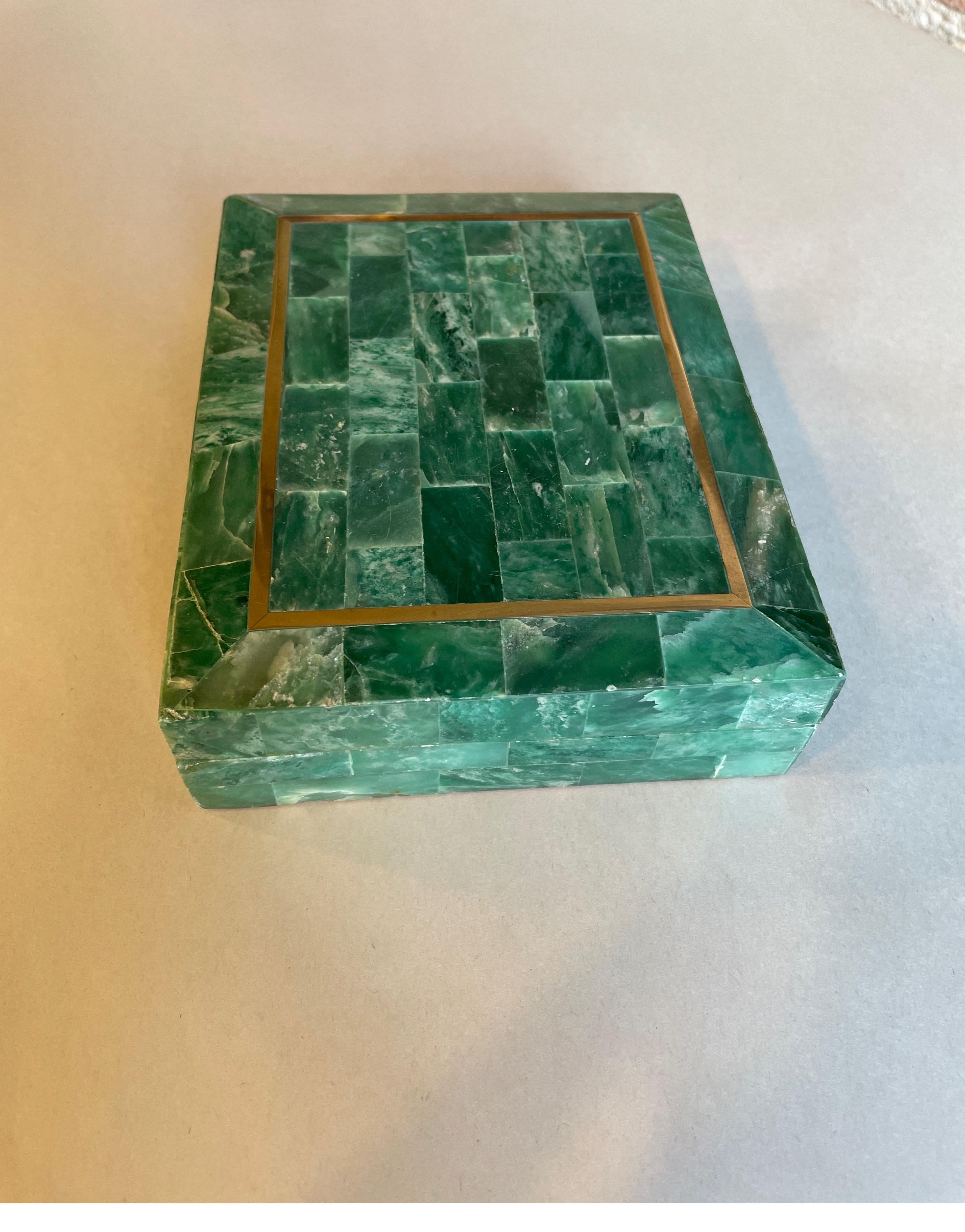 Tessellated malachite box For Sale 2