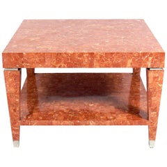 Tessellated Marble Coffee or End Table by Maitland-Smith