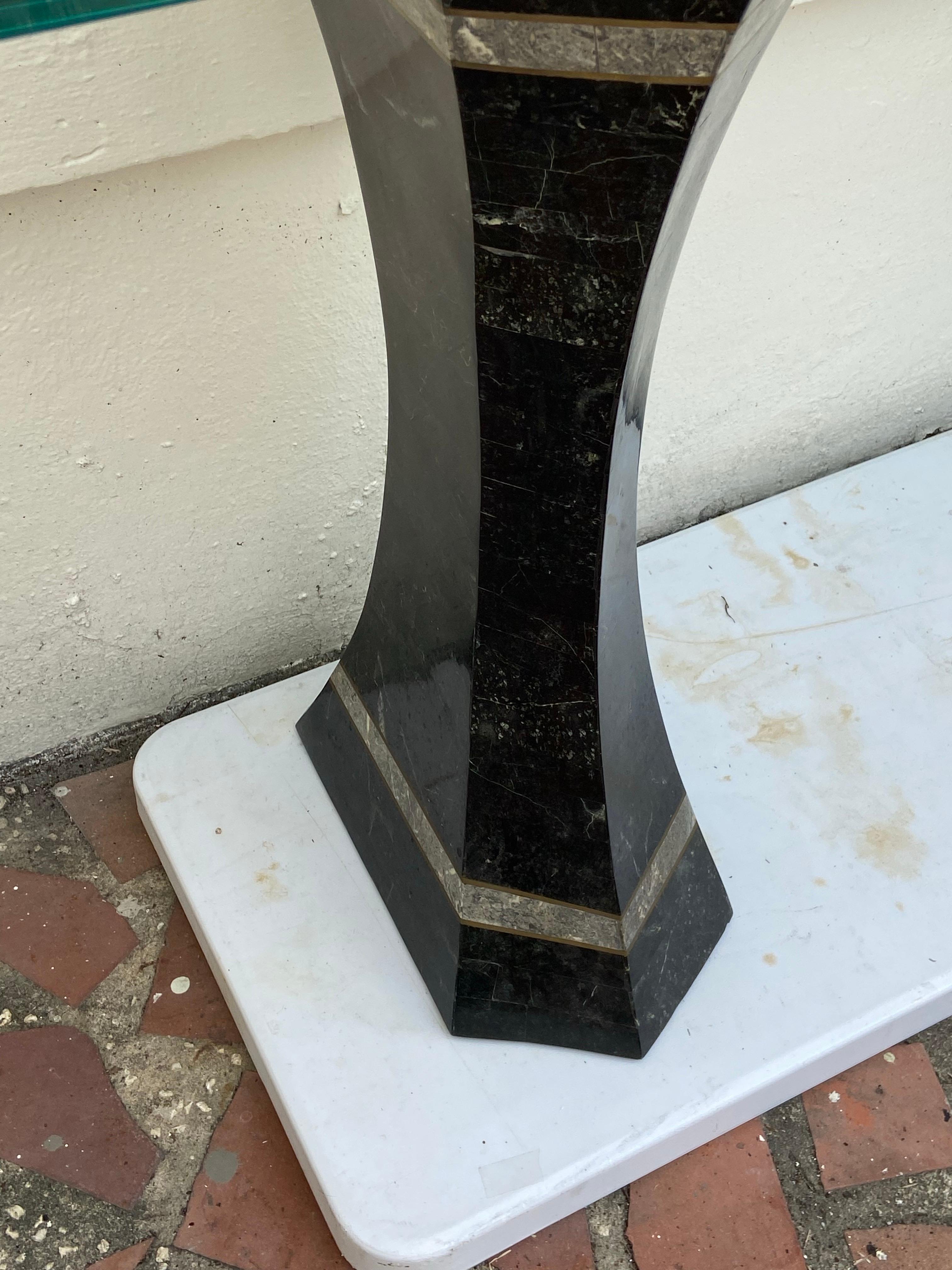 Mid-Century Modern Tessellated Marble Console or Entry Table Norkis Furniture Philipphines For Sale