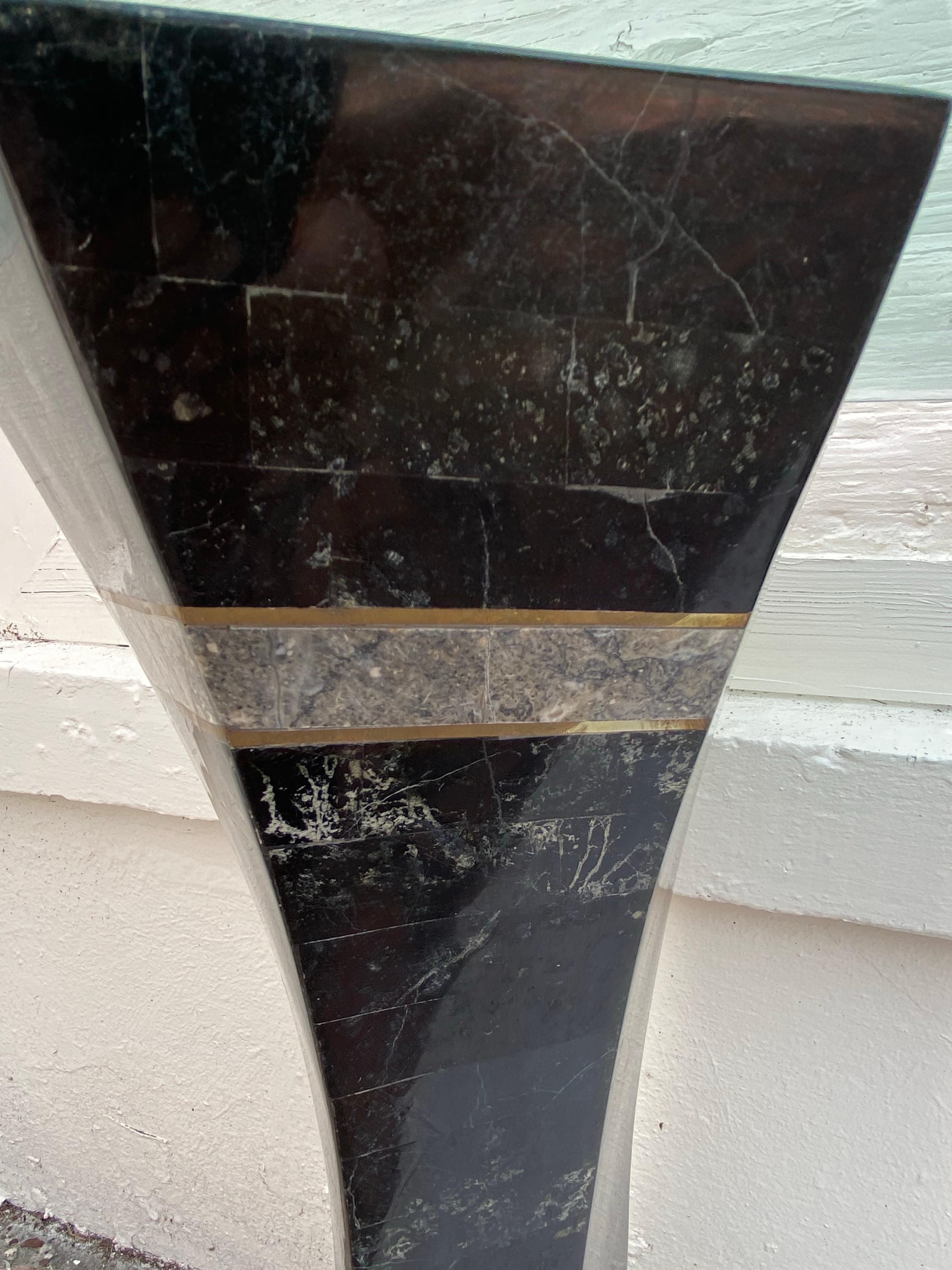 Tessellated Marble Console or Entry Table Norkis Furniture Philipphines In Good Condition For Sale In West Palm Beach, FL