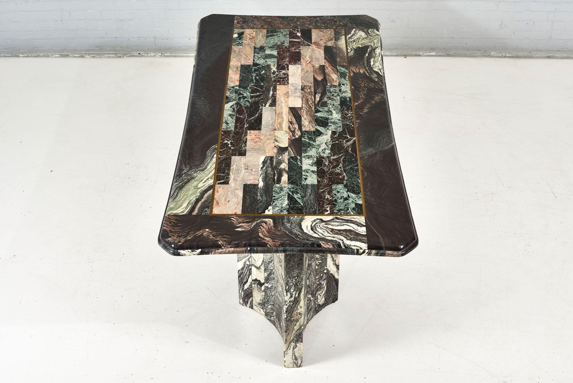 Tessellated Marble Dining Table, Italy, 1970 3