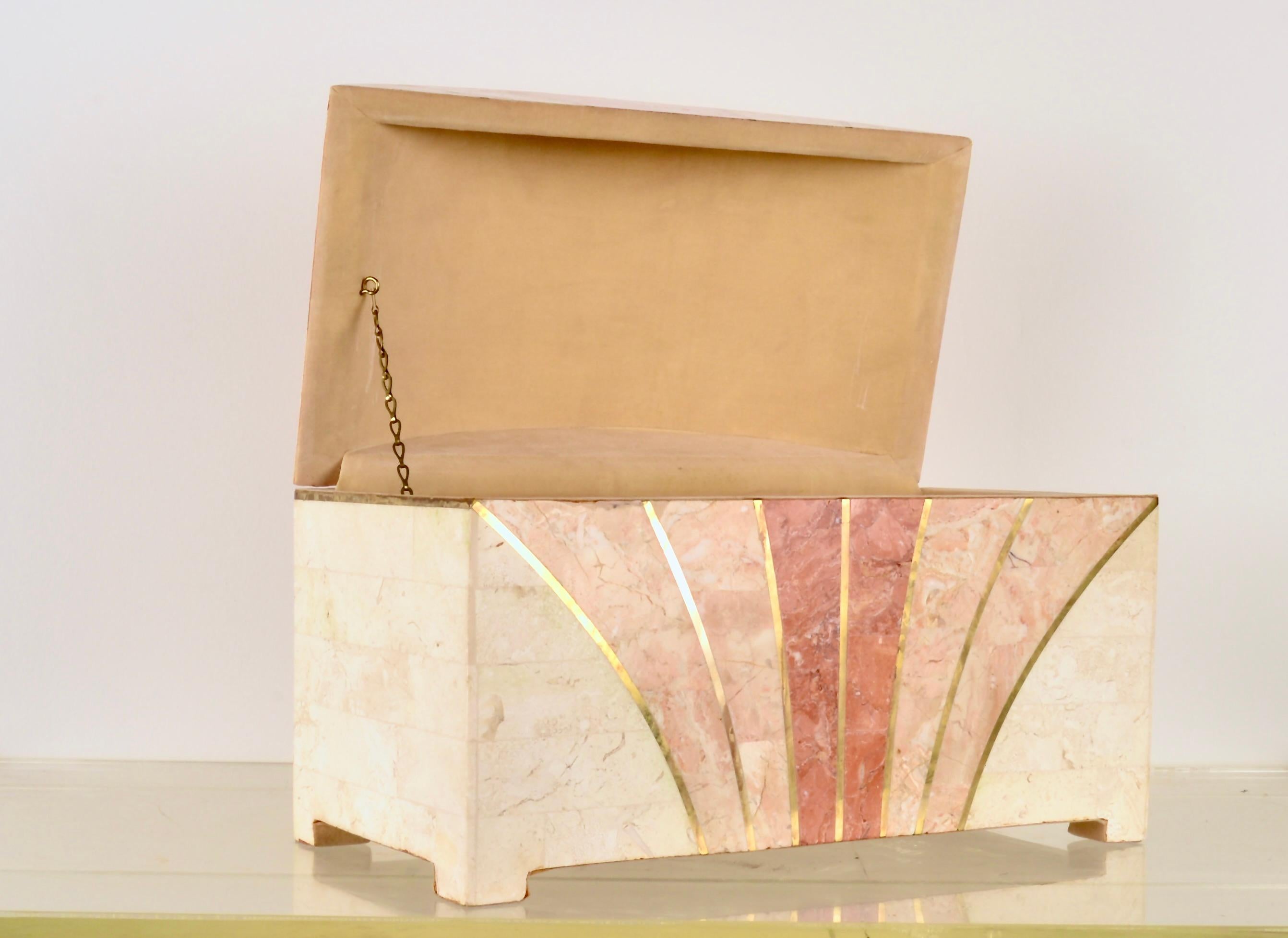 Dome Top Box aus Marmor mit Mosaik (Moderne) im Angebot
