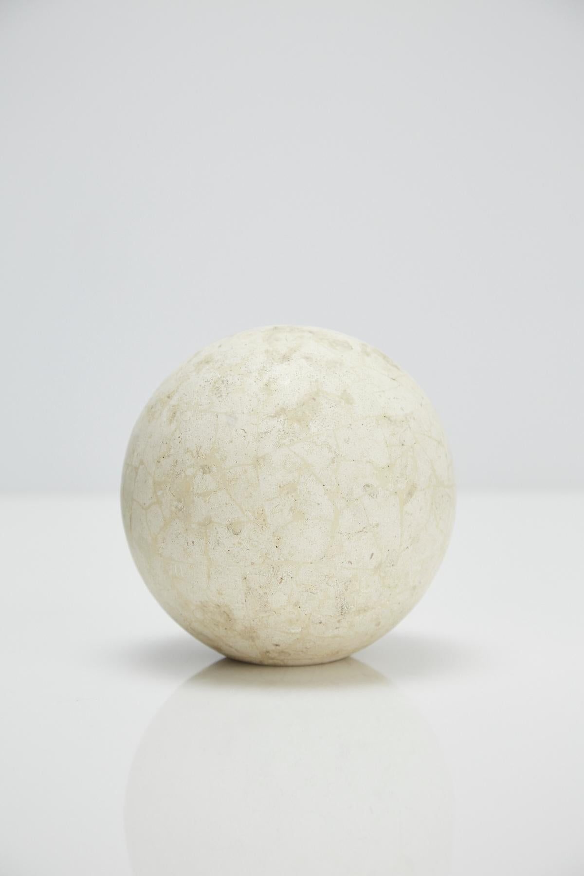 Post-Modern Tessellated Matte Mactan Stone Sphere - 5.5