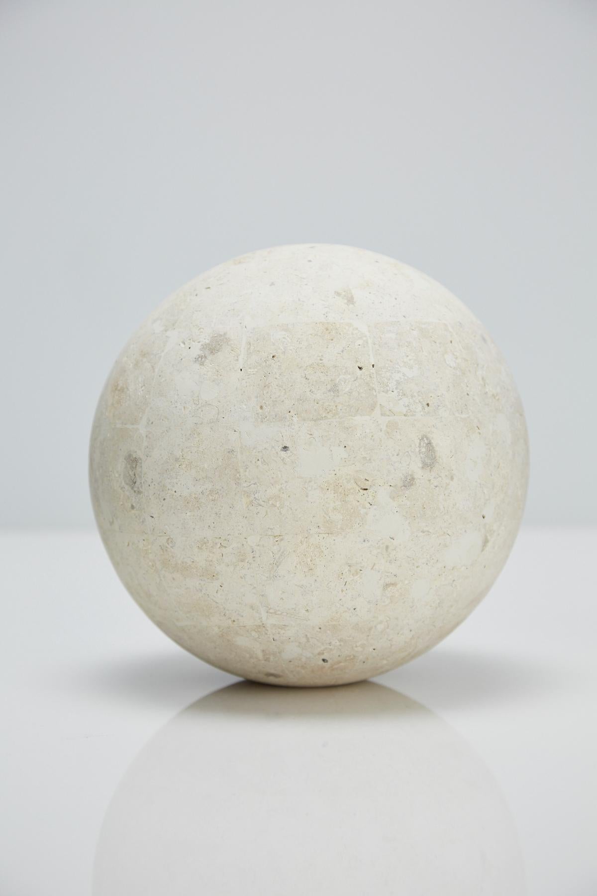Philippine Tessellated Matte Mactan Stone Sphere - 7.5 in. Diameter For Sale