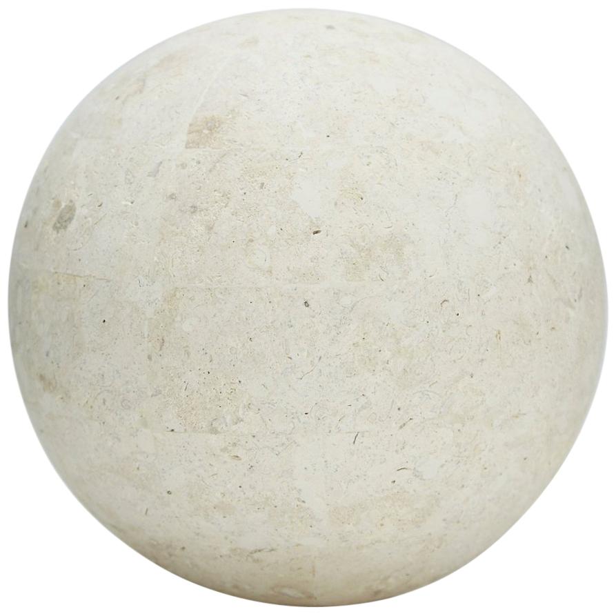 Tessellated Matte Mactan Stone Sphere - 7.5 in. Diameter For Sale